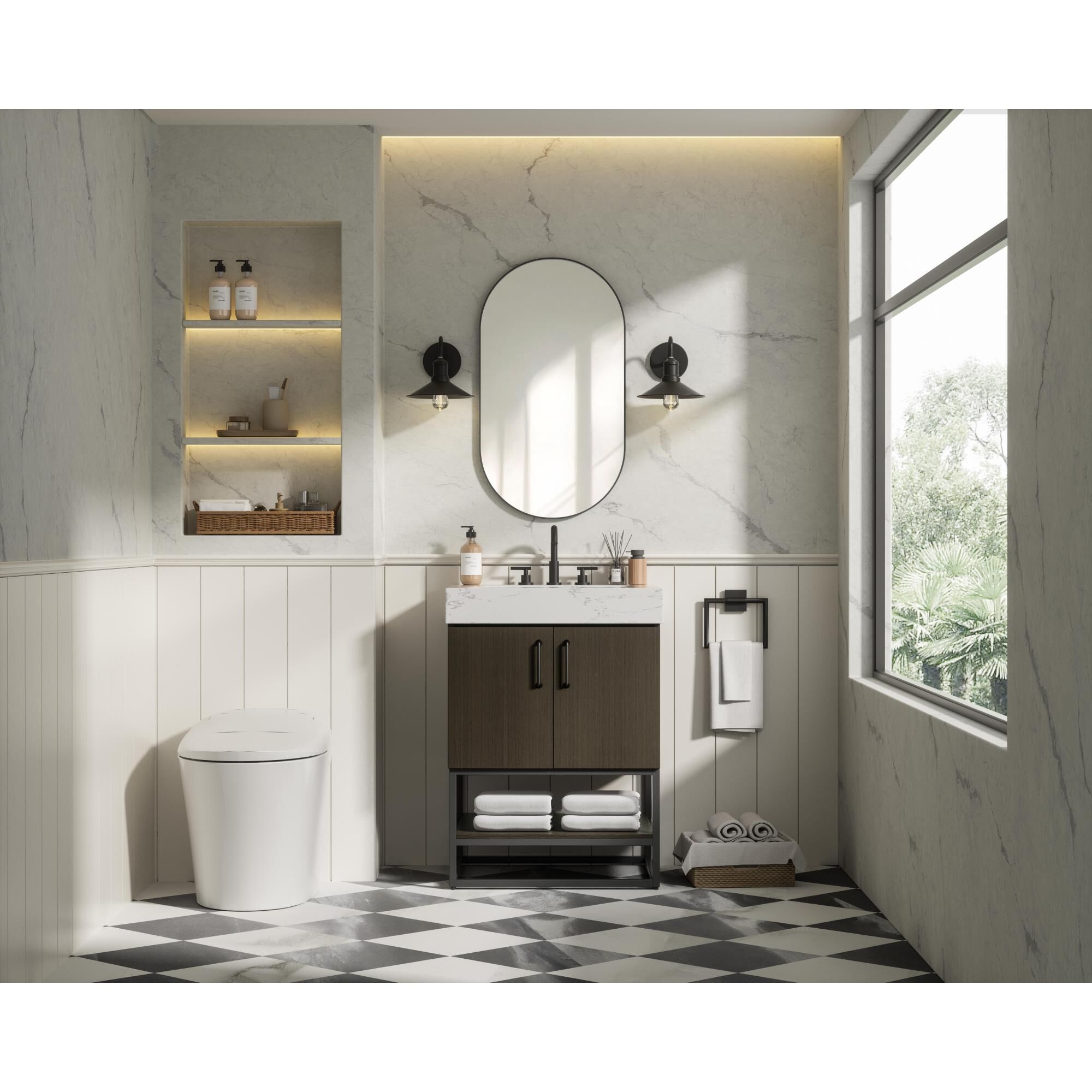 Shown in Mocha Brown finish