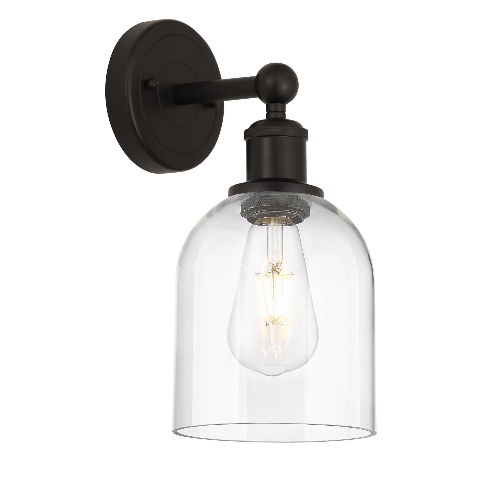 Shown in Oil Rubbed Bronze finish and Clear glass