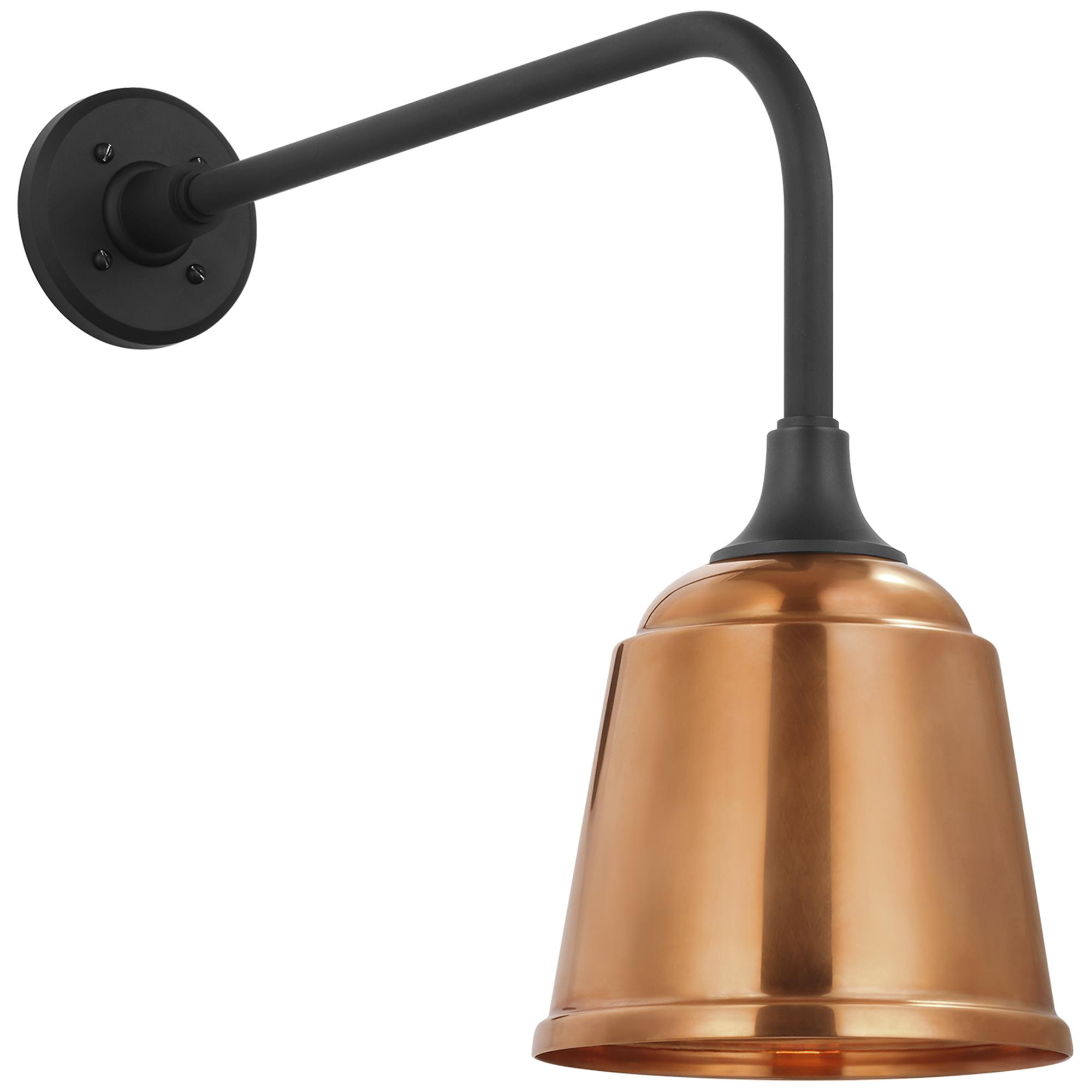 Shown in Matte Black finish and Copper shade