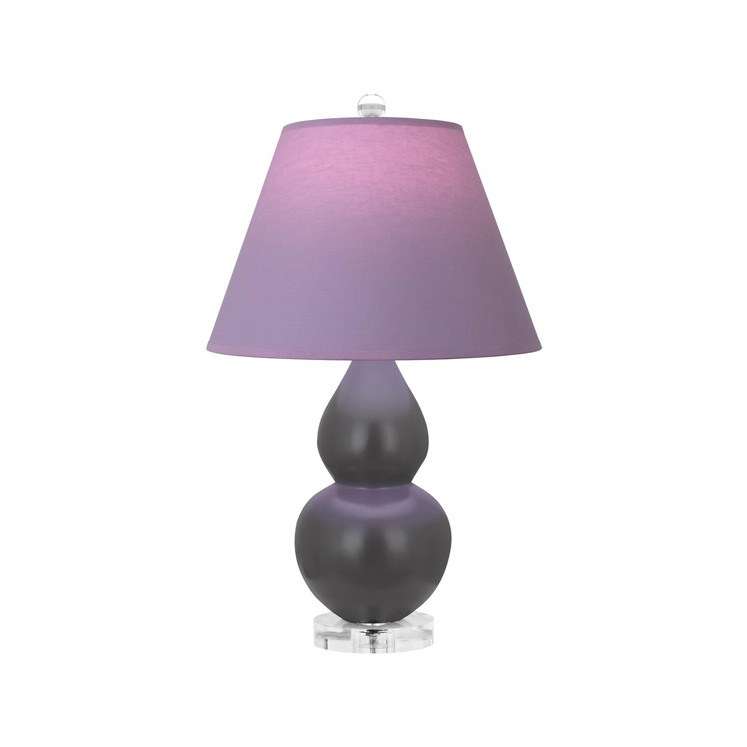 Shown in Matte Ash finish and Lavender and Plum shade and Lucite accent
