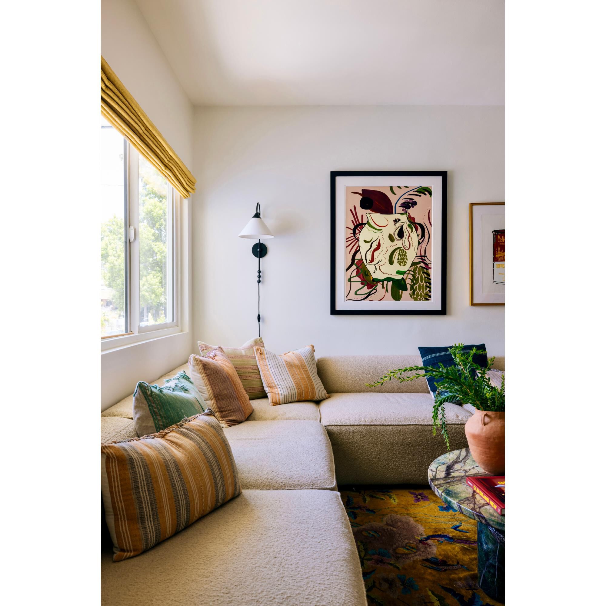 Shown in Old Bronze finish and White Linen shade