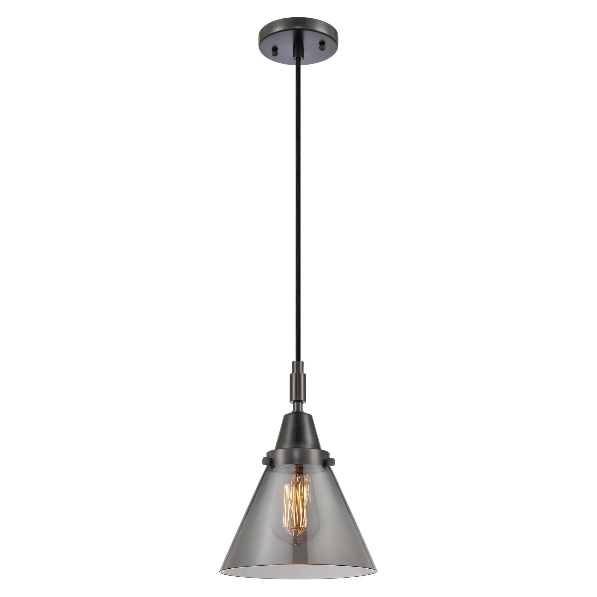 Shown in Matte Black finish and Light Smoke glass