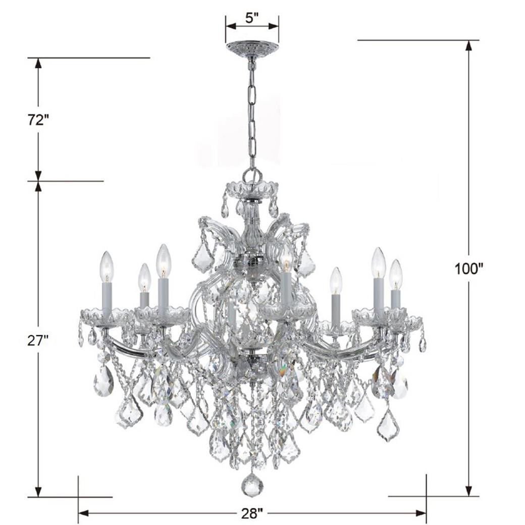 Maria Theresa 28 Inch 9 Light Chandelier by Crystorama