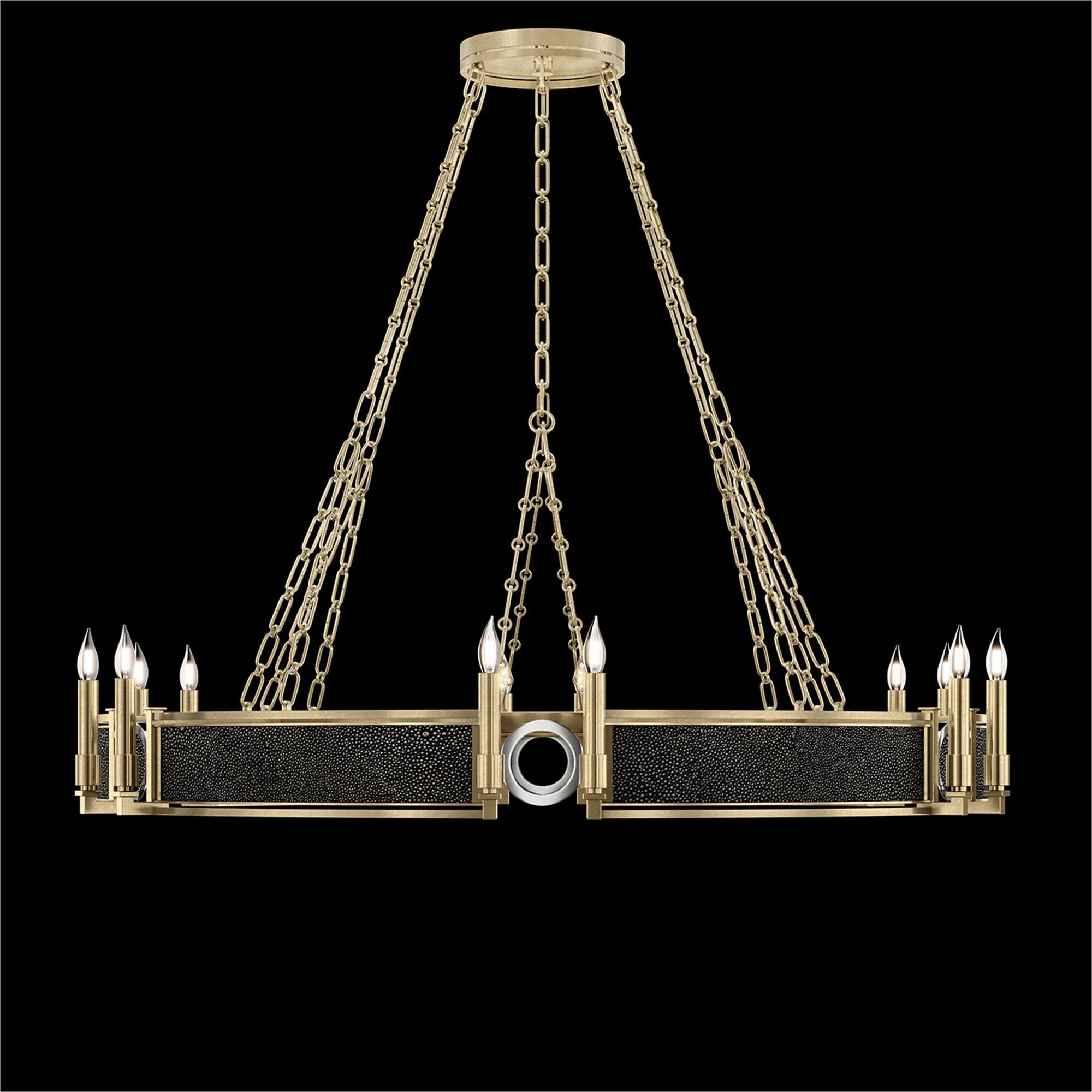 Shown in Soft Gold Leaf and Nickel  finish and Black Knight accent