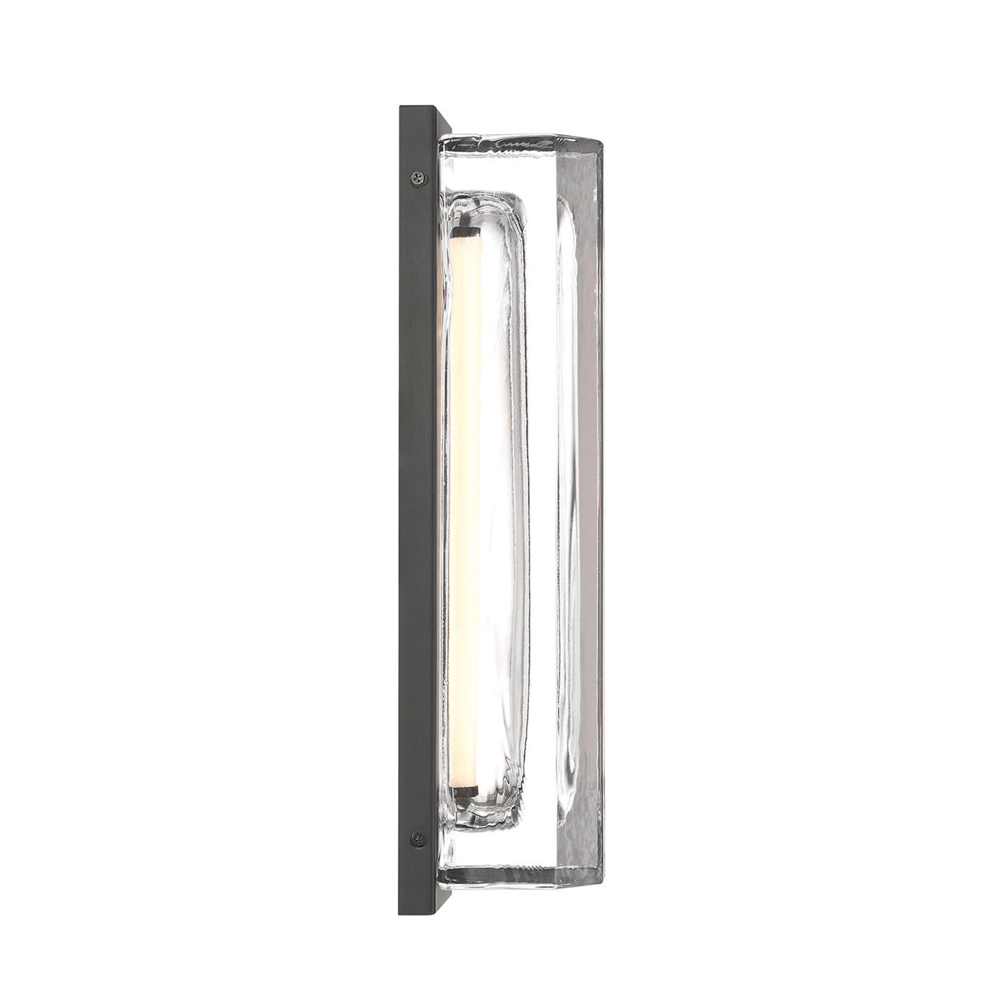 Shown in Black finish and Clear glass