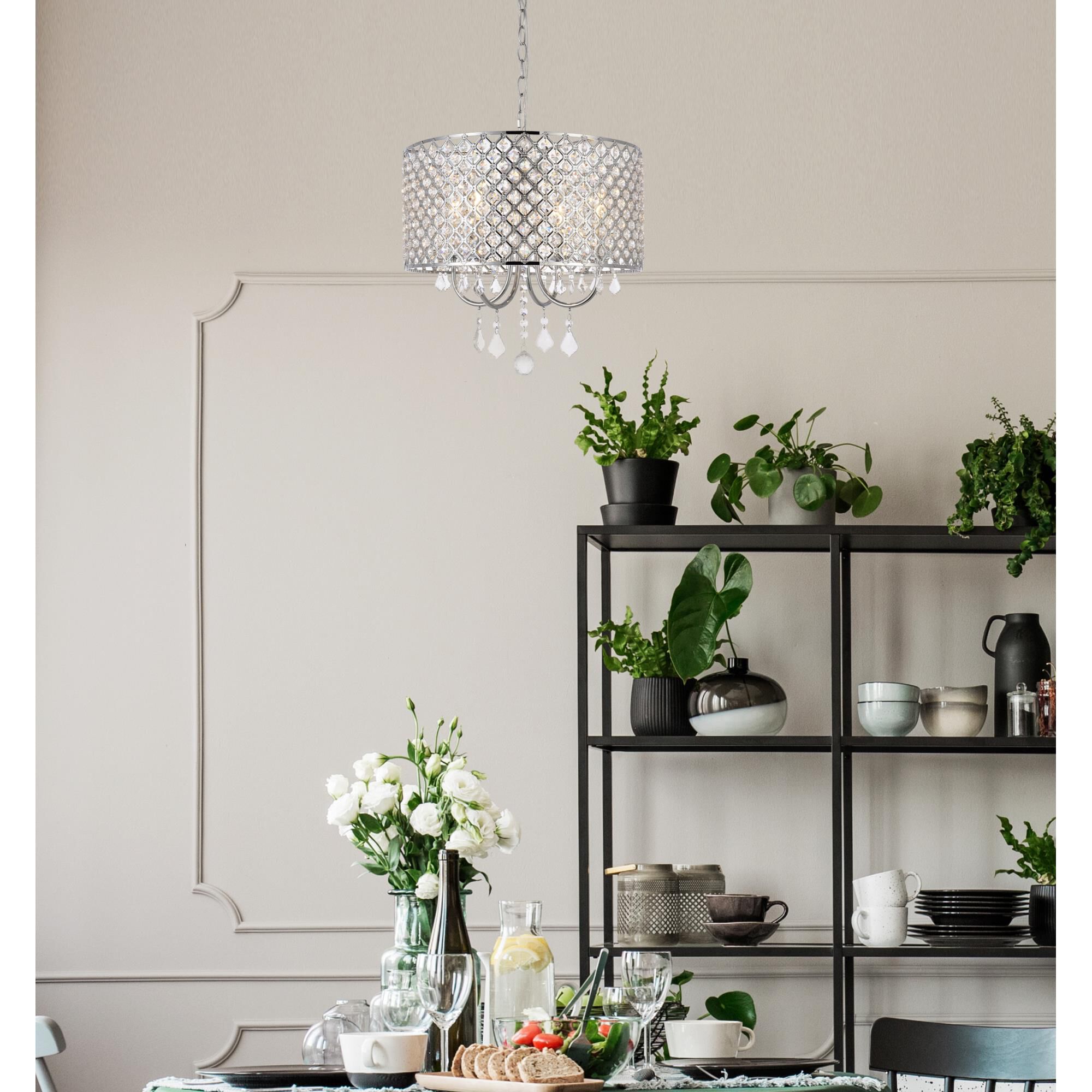 Elise 17 Inch 4 Light Mini Chandelier by Elegant Lighting