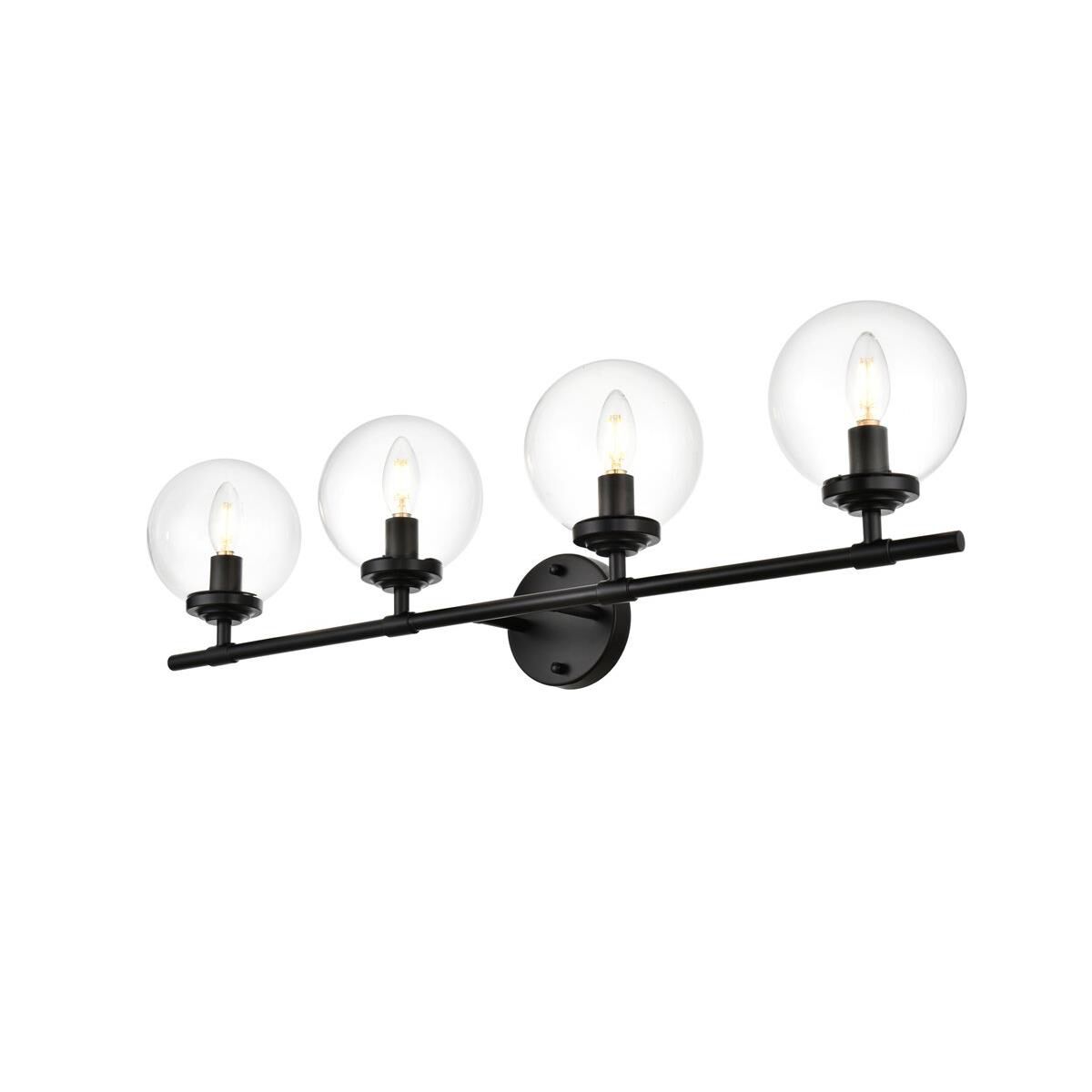 Ingrid 33 Inch 4 Light Bath Vanity Light by Elegant Lighting