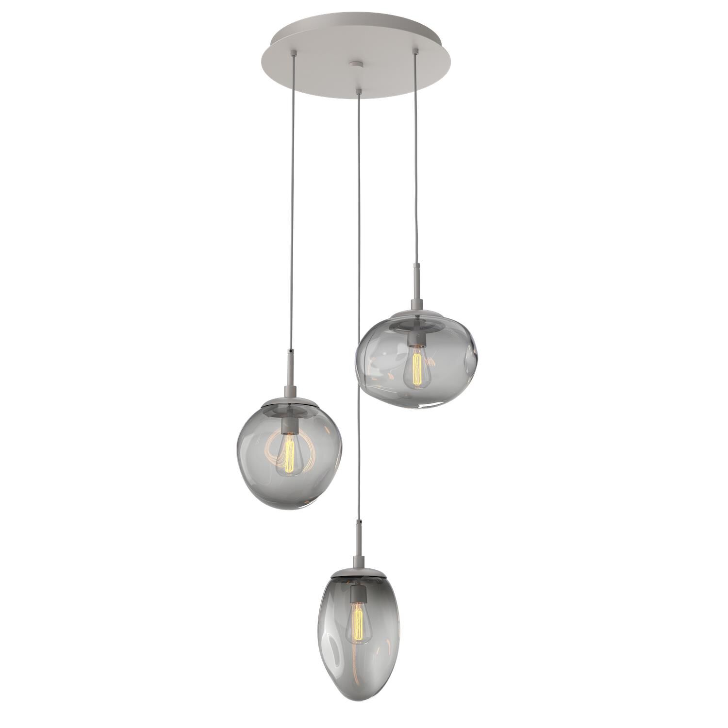 Levi Wilson Nebula 22 Inch 3 Light Multi Light Pendant by Hammerton Studio