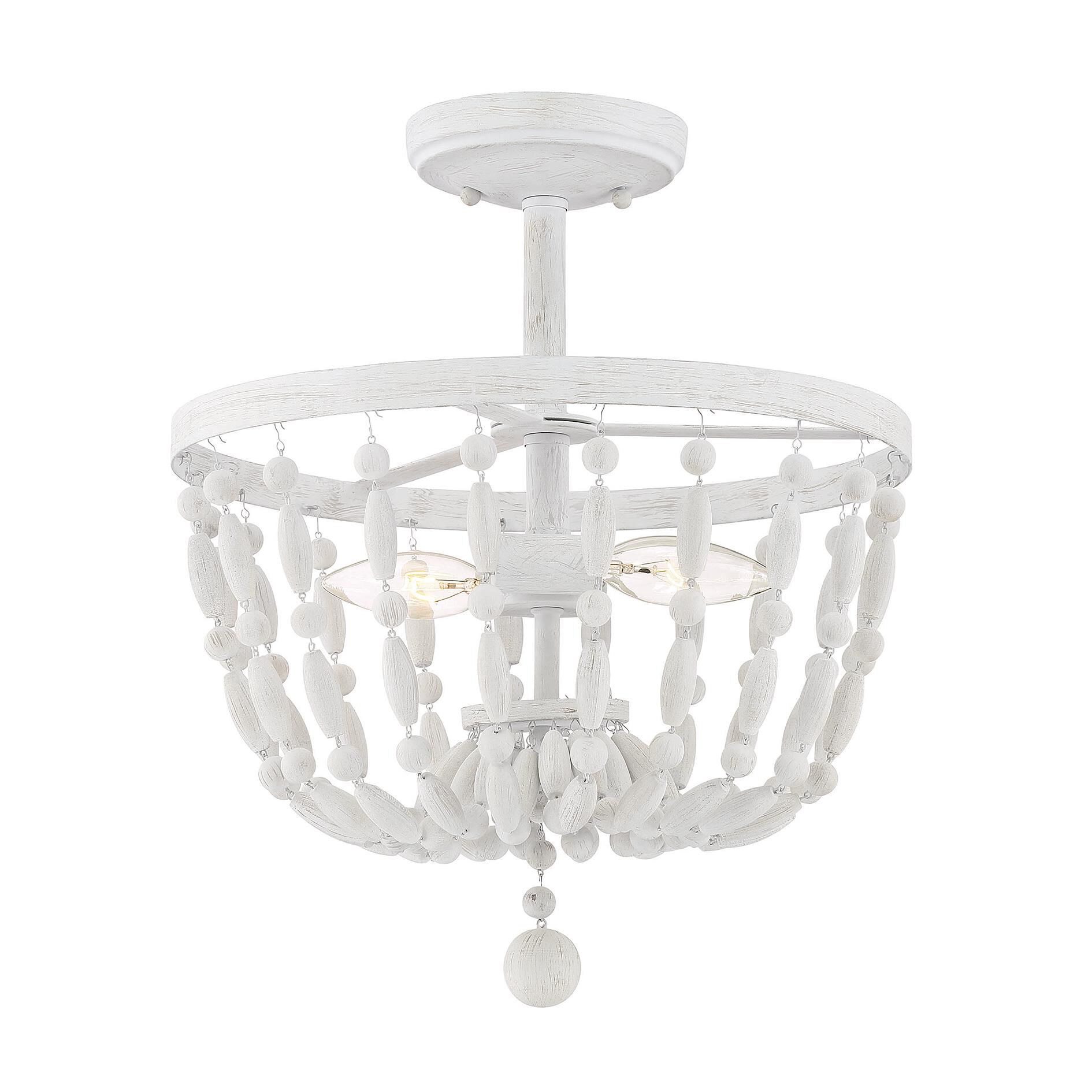 13 Inch 2 Light LED Semi Flush Mount by Meridian Lighting