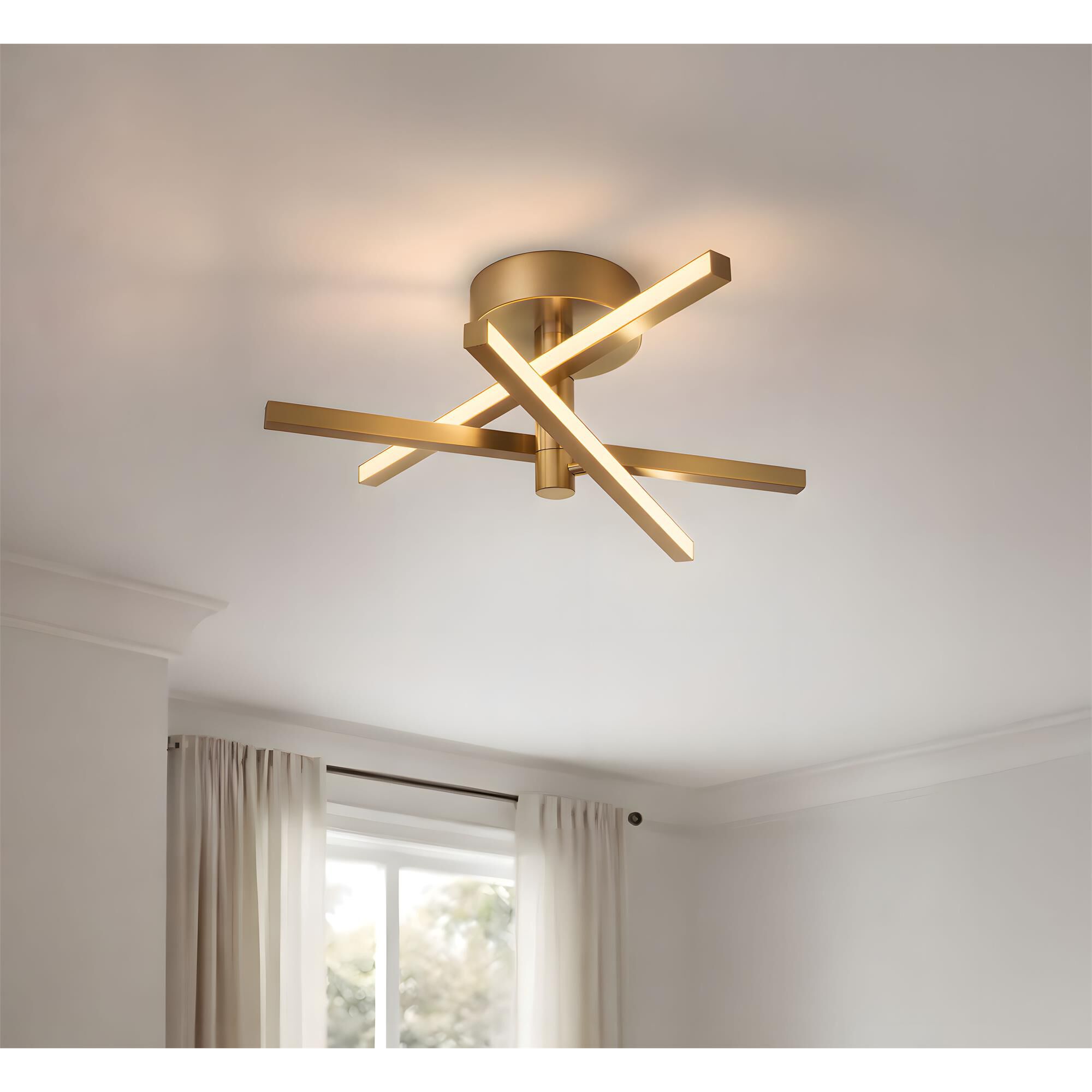 Knoll 18 Inch Semi Flush Mount,