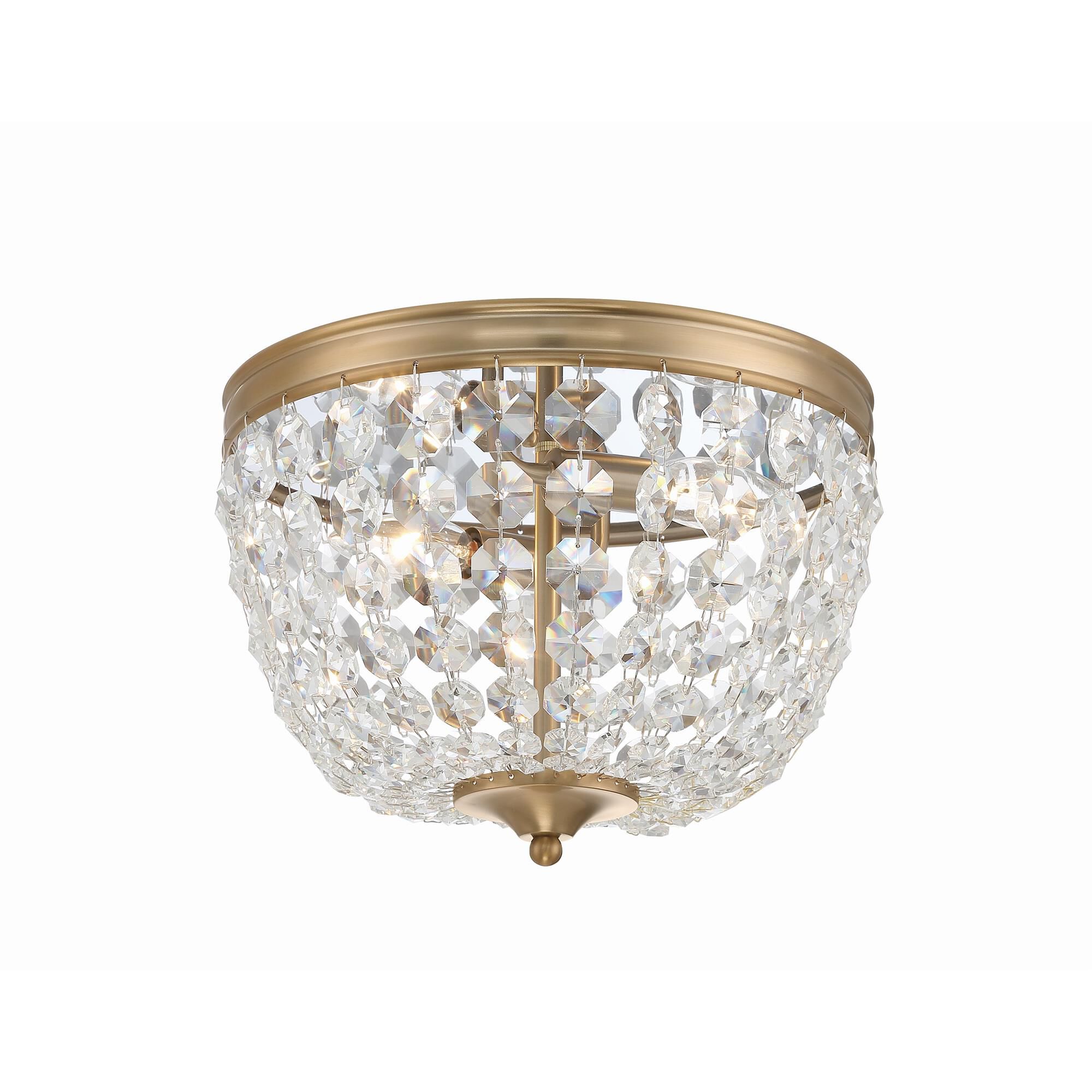 Shown in Vibrant Gold finish and Hand Cut crystal