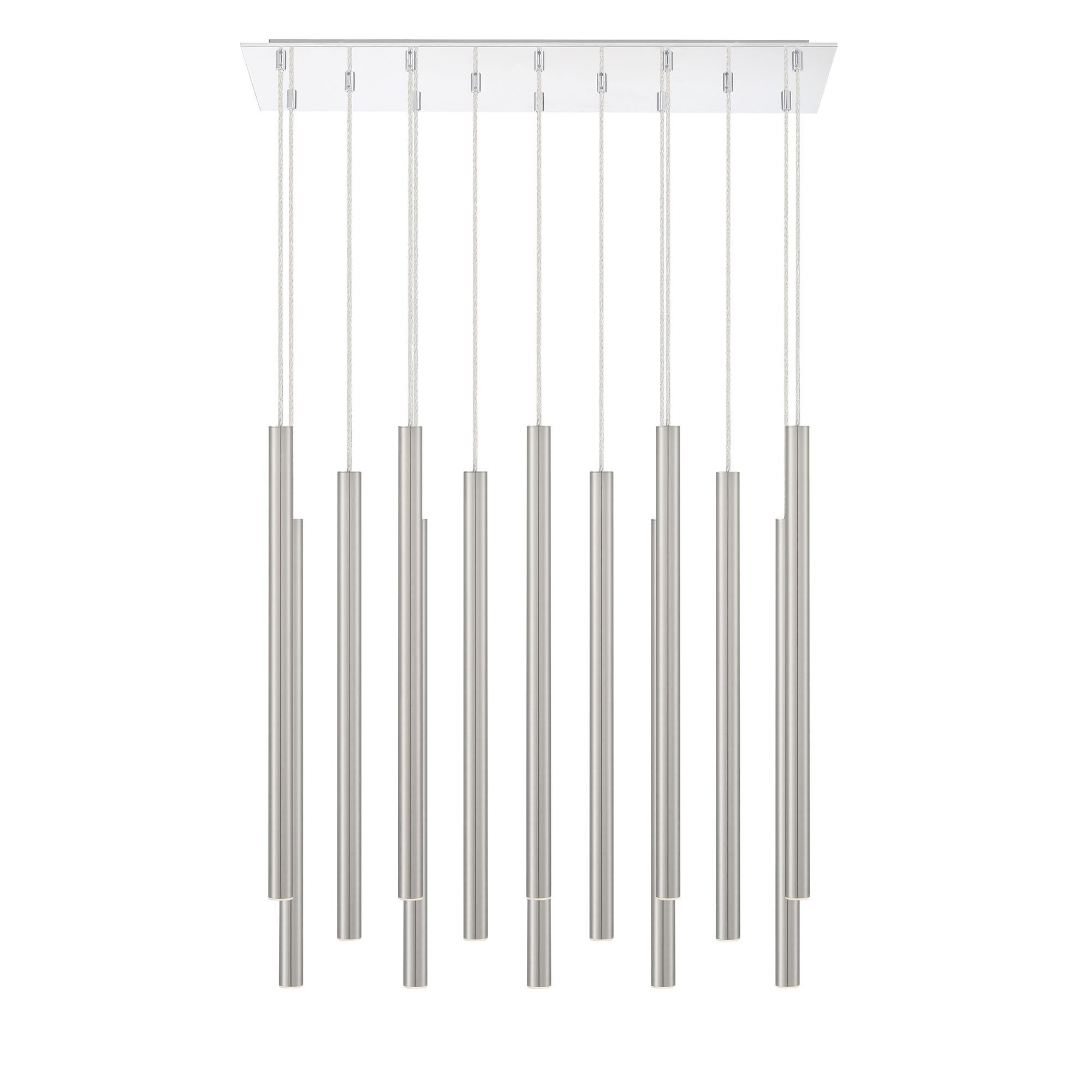 Shown in Chrome finish and Steel glass and Steel shade