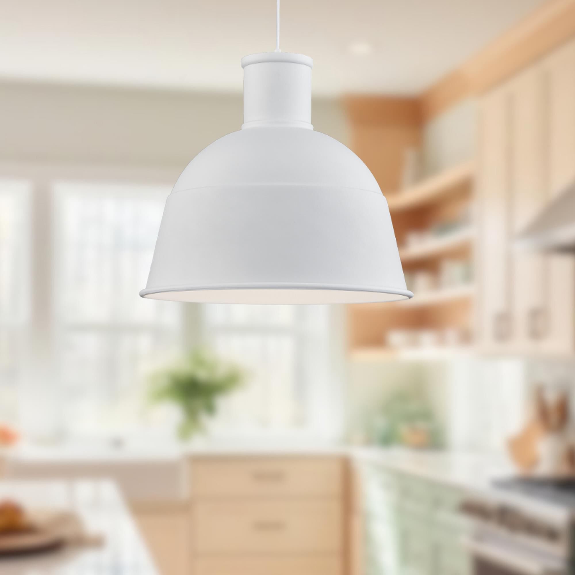 Shown in White finish and Aluminium shade