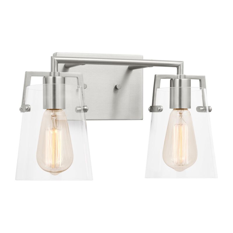 Drew & Jonathan Crofton 15 Inch 2 Light Bath Vanity Light by Visual Comfort Studio