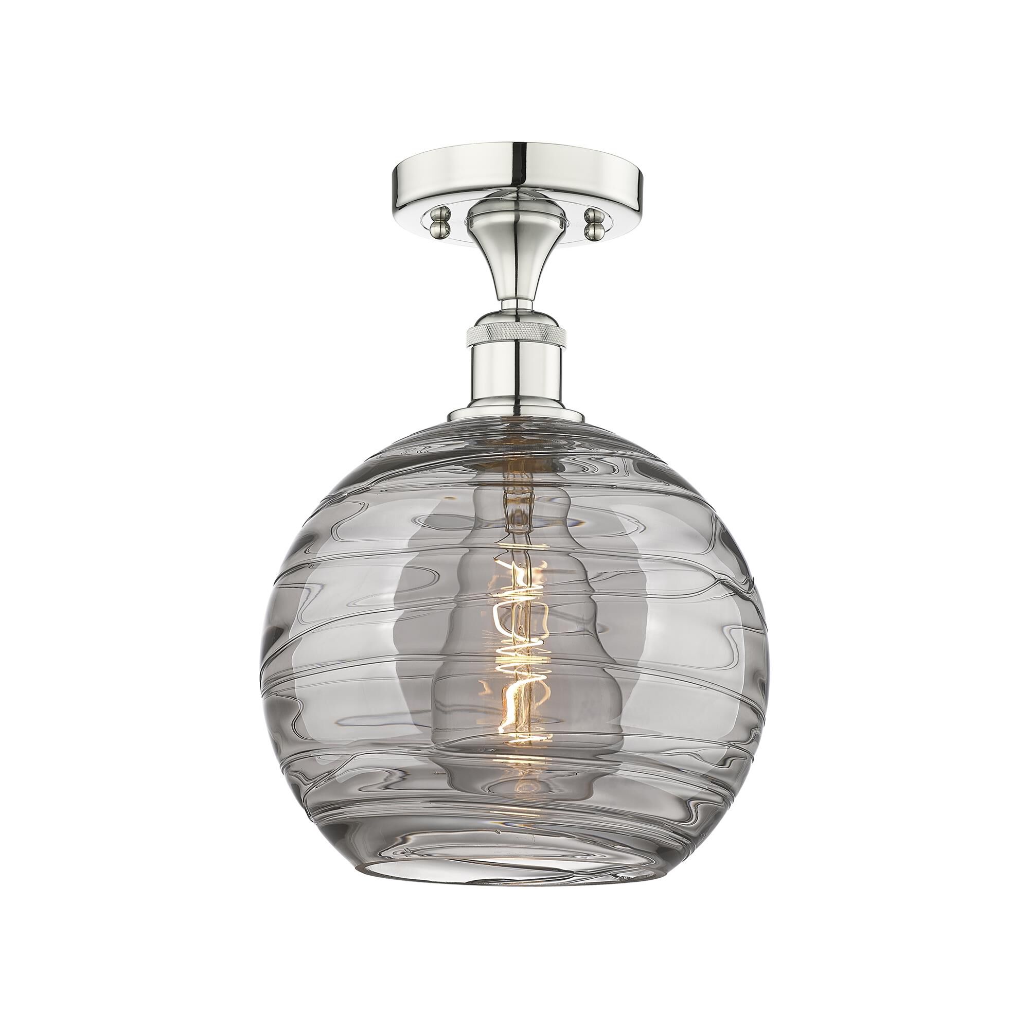 Bruno Marashlian Athens Deco Swirl 10 Inch 1 Light Semi Flush Mount by Innovations Lighting