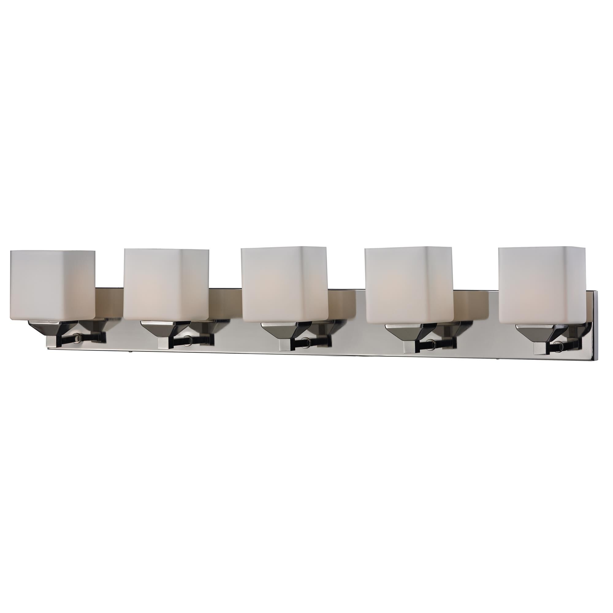 Shown in Chrome finish and Glass shade