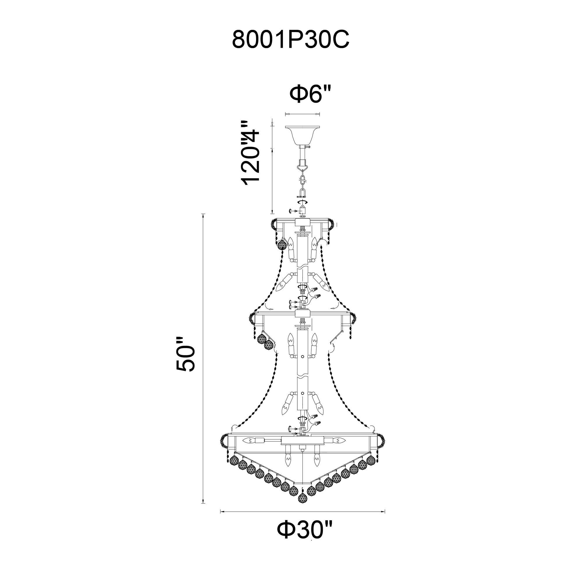 Shown in Chrome finish and K9 Clear crystal