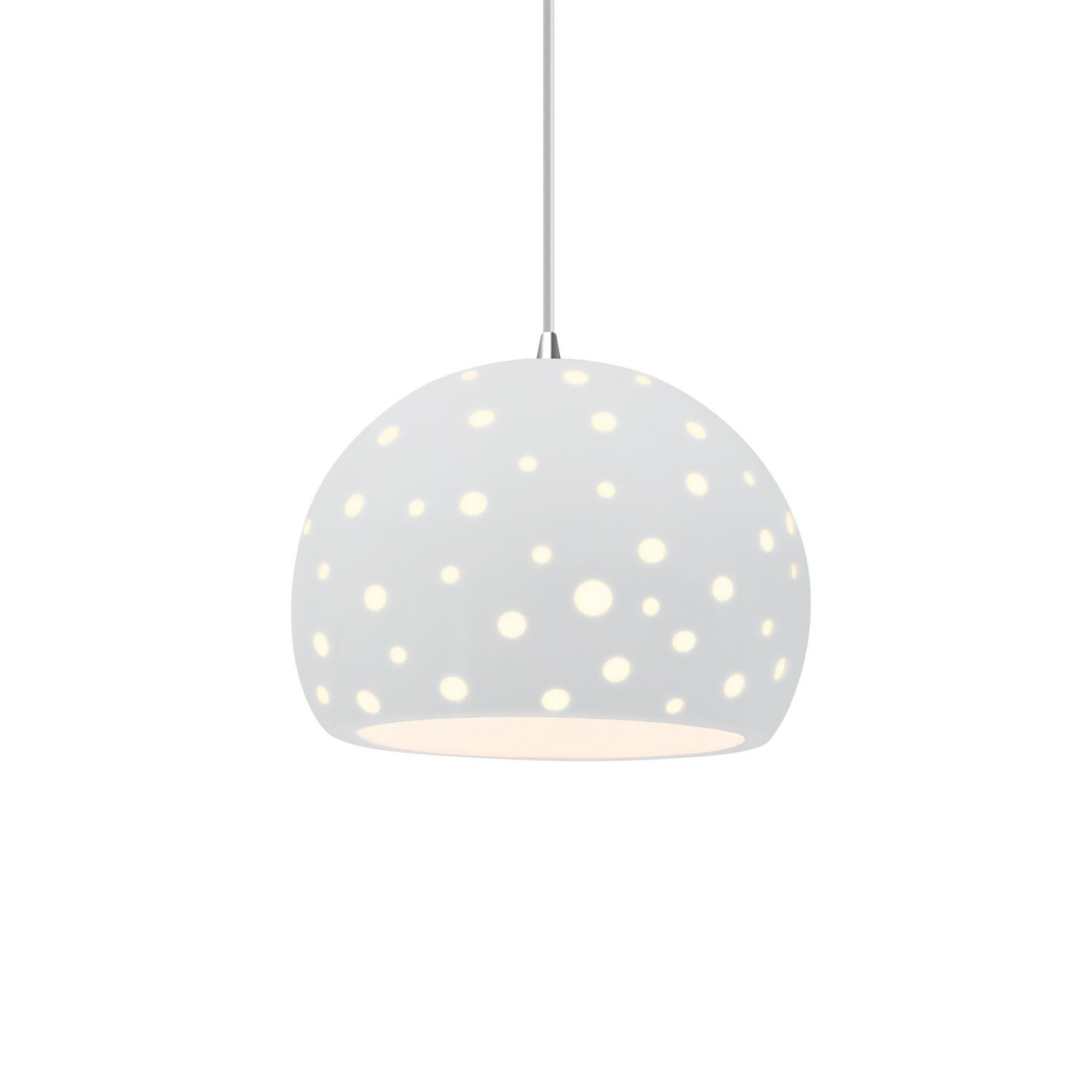 Shown in Polished Chrome finish and Gloss White shade