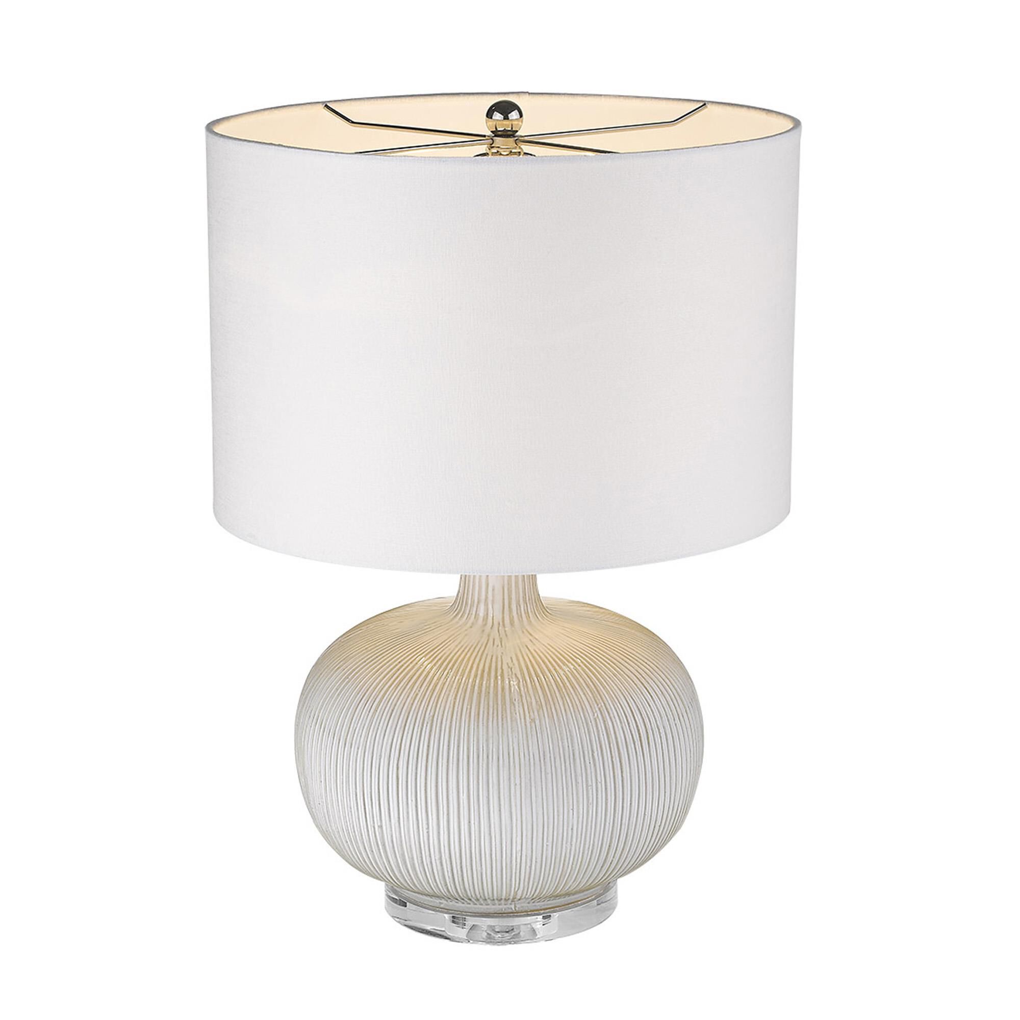 Shown in Polished Nickel finish and Seasalt glass and Seasalt Linen Drum shade