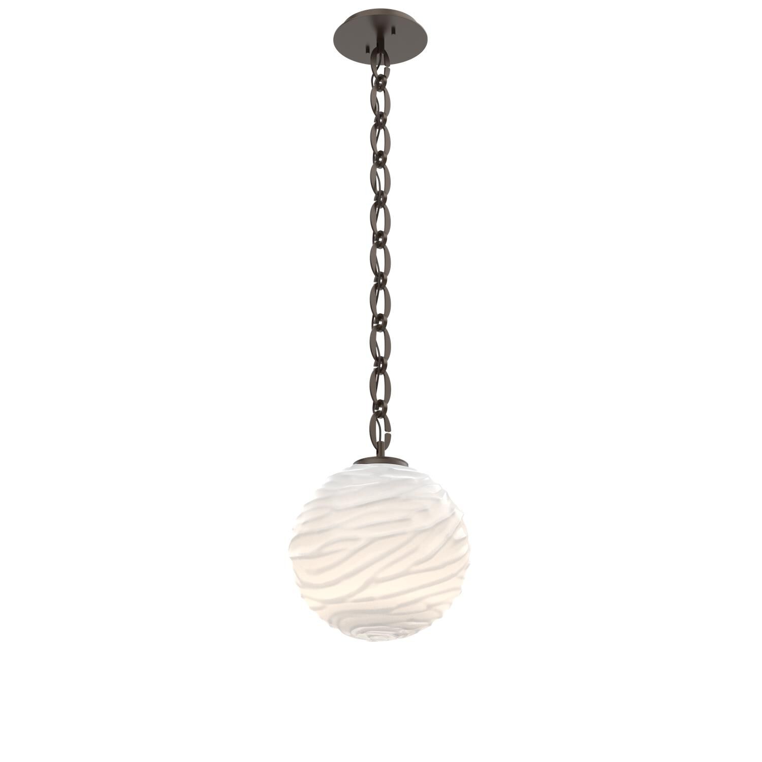 Shown in Flat Bronze finish and White glass