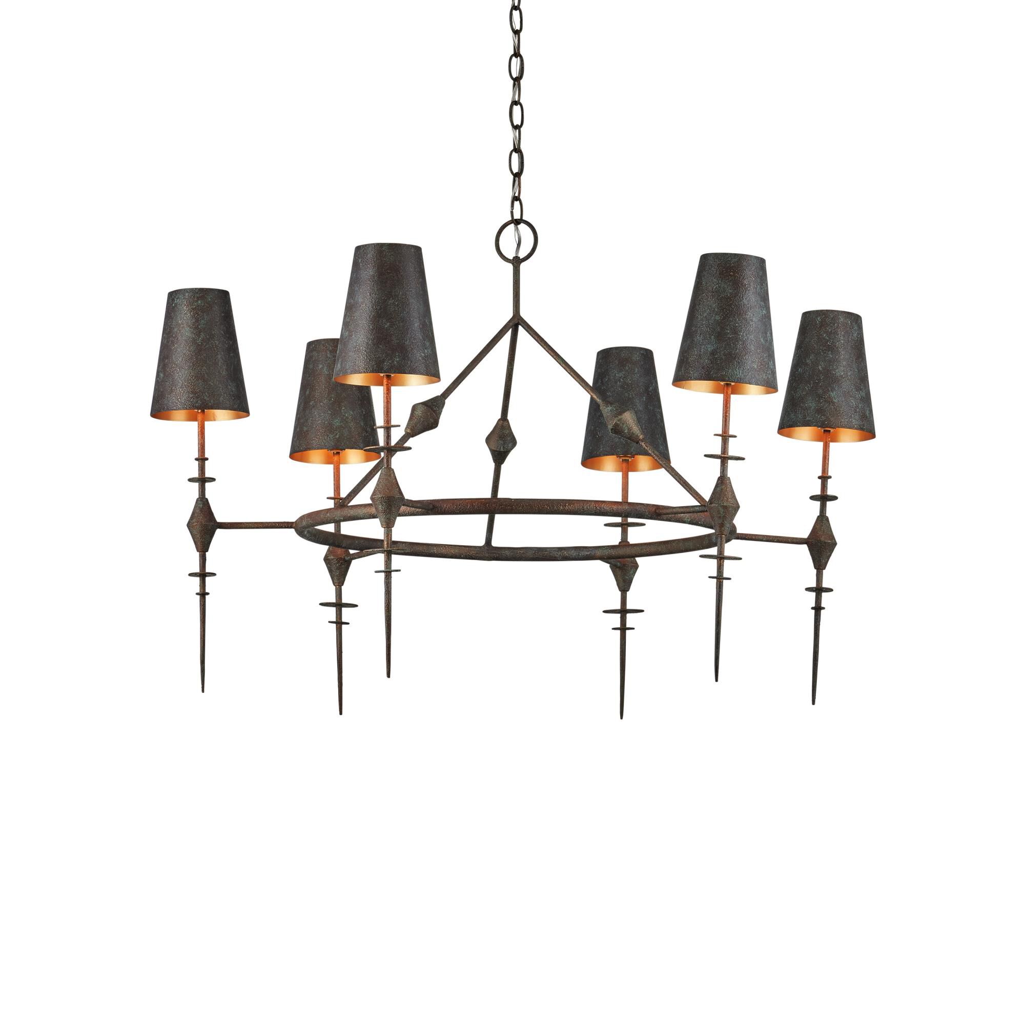 Anselm 40 Inch Chandelier by Currey and Company