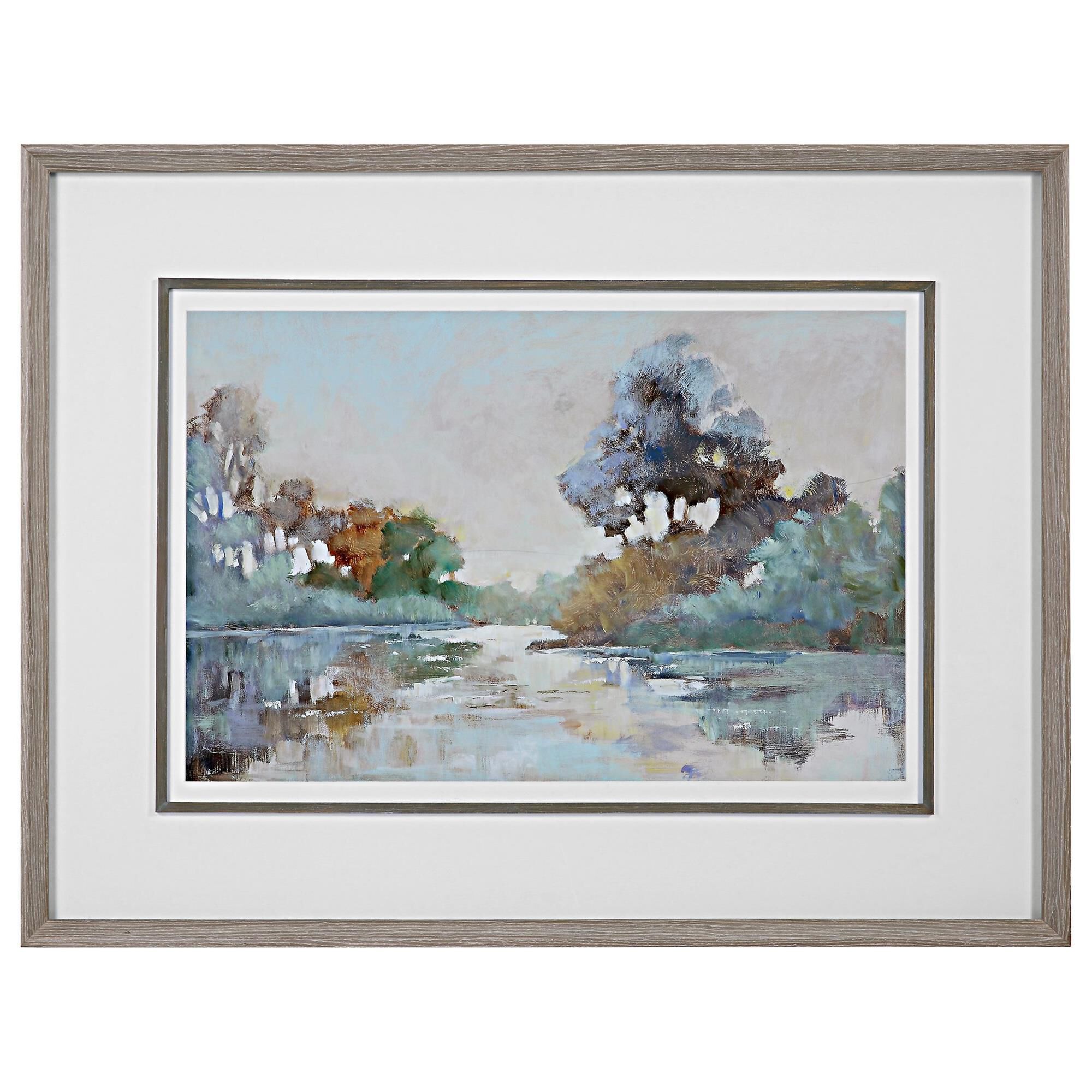 Uttermost Morning Lake Watercolor Framed Print Print by Uttermost
