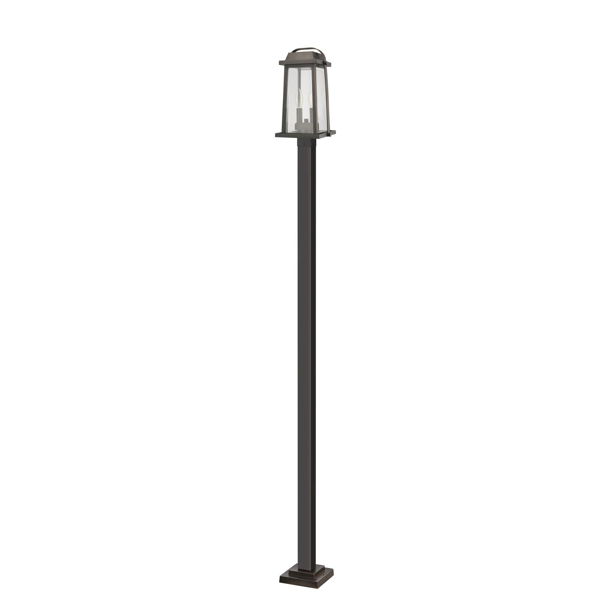 Shown in Oil Rubbed Bronze finish and Glass shade