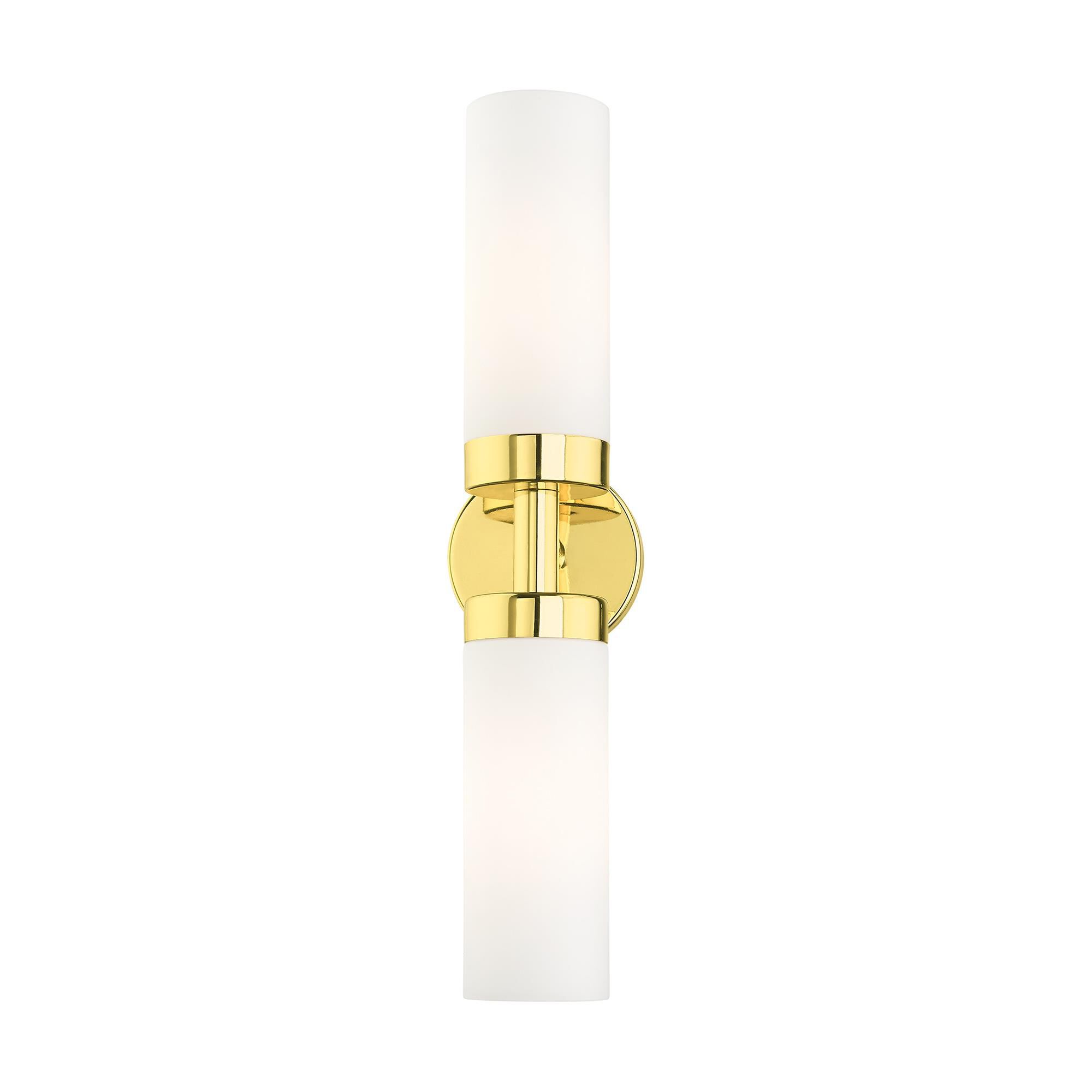 Shown in Polished Brass finish and Hand Blown Satin Opal White glass