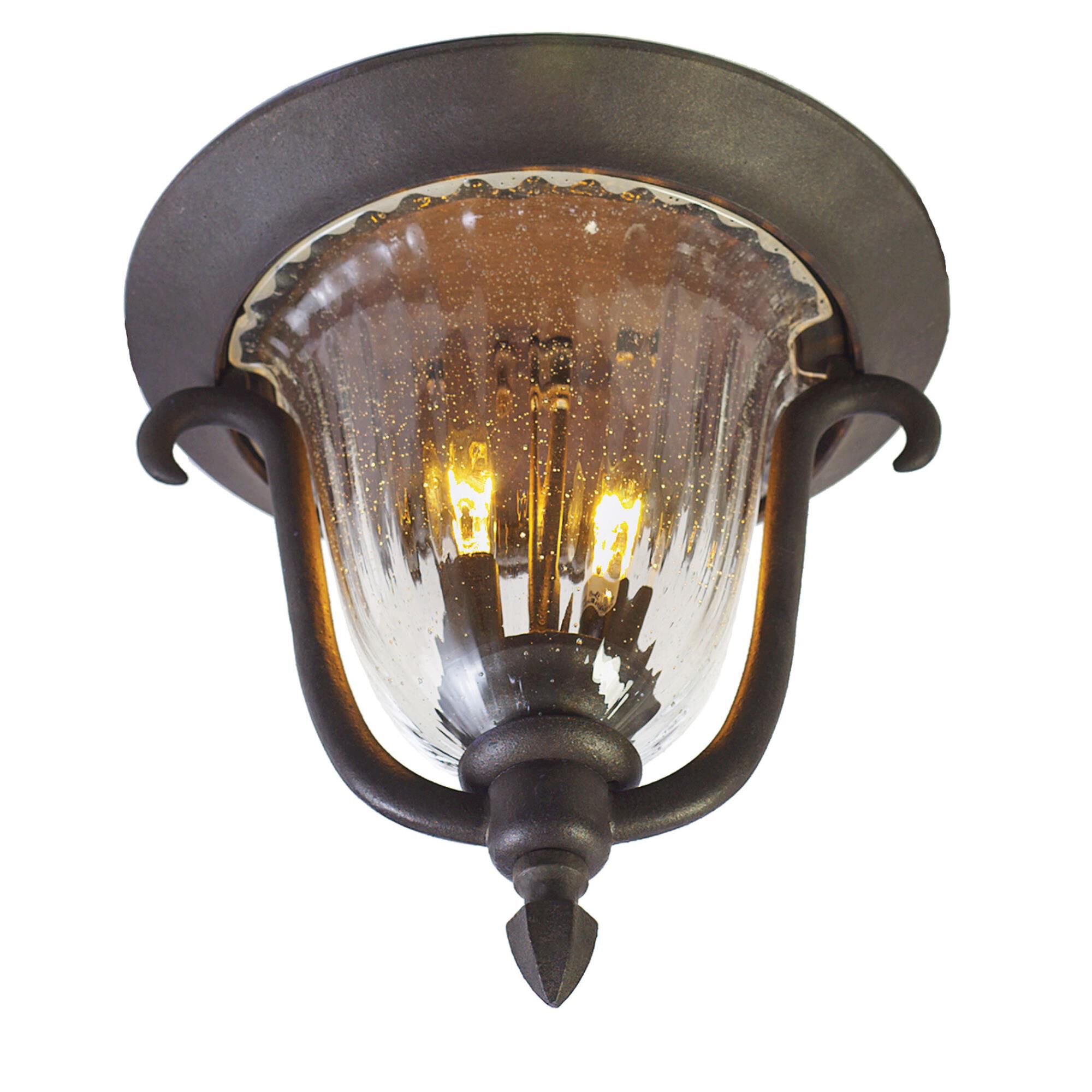 Santa Barbara Outdoor 12 Inch 2 Light Outdoor Flush Mount by Kalco Lighting