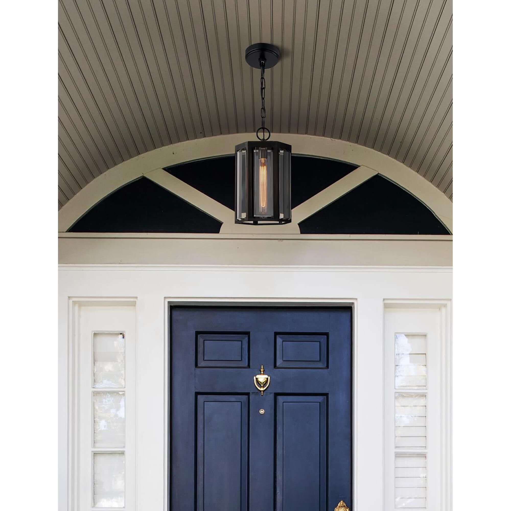 Fusion - Edgeworth 9 Inch Outdoor Hanging Lantern by Justice Design Group