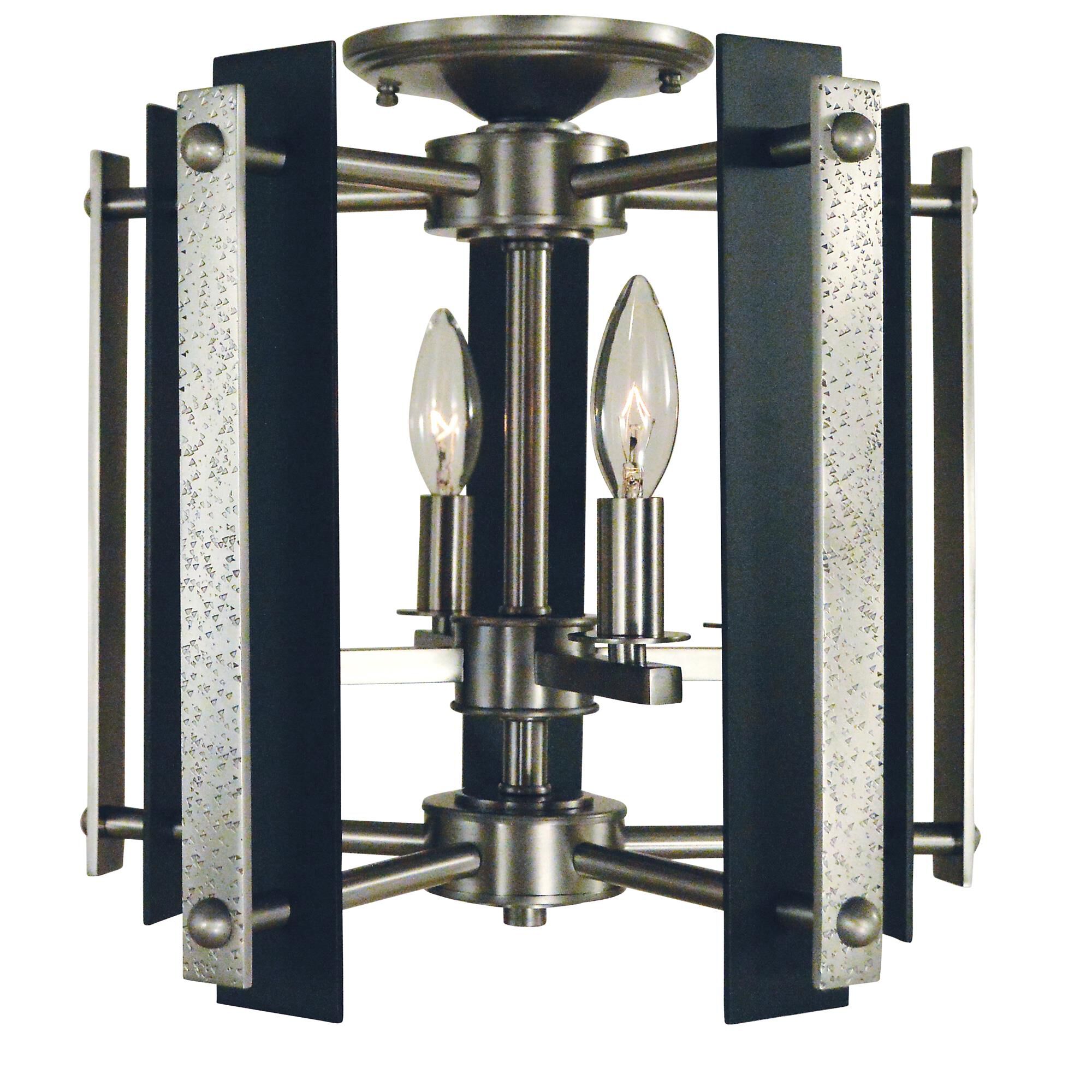 Shown in Brushed Nickel With Matte Black Accents finish