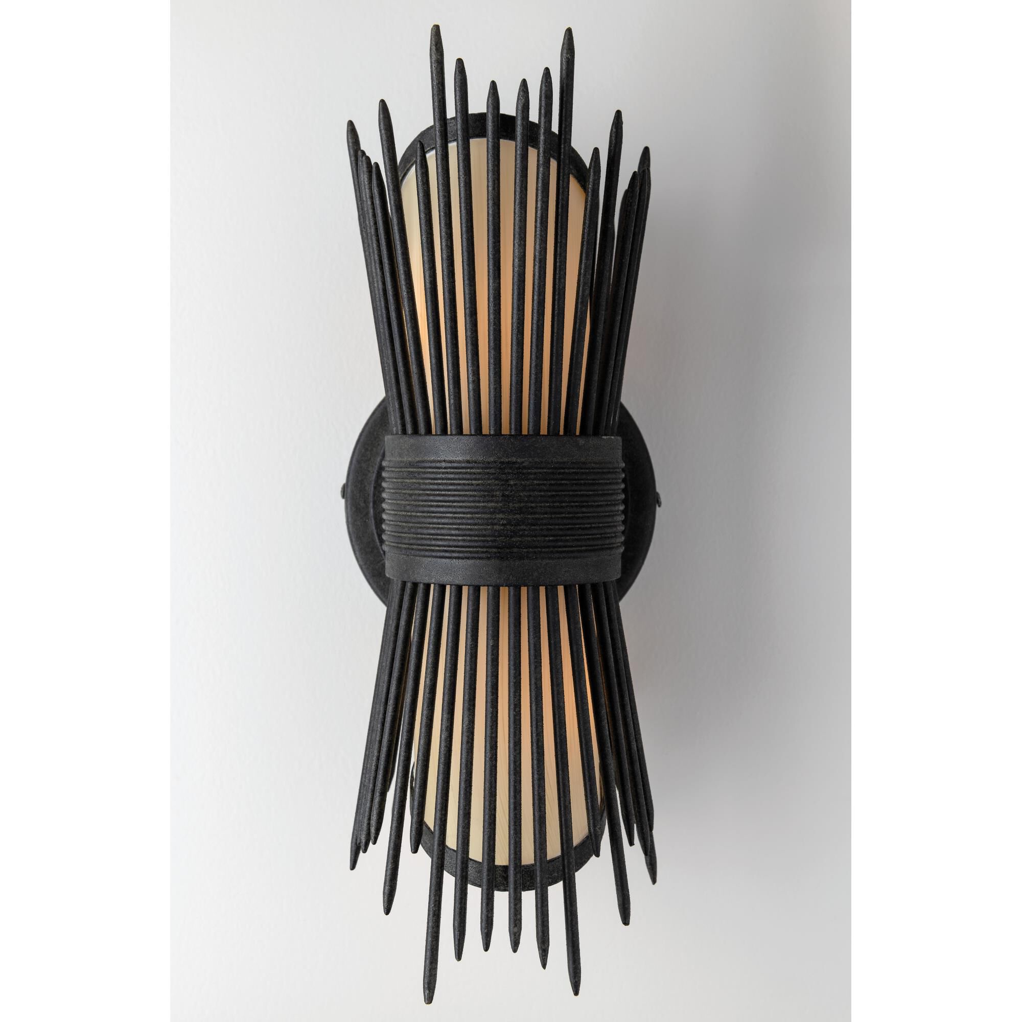 Shown in French Iron finish and Provence glass