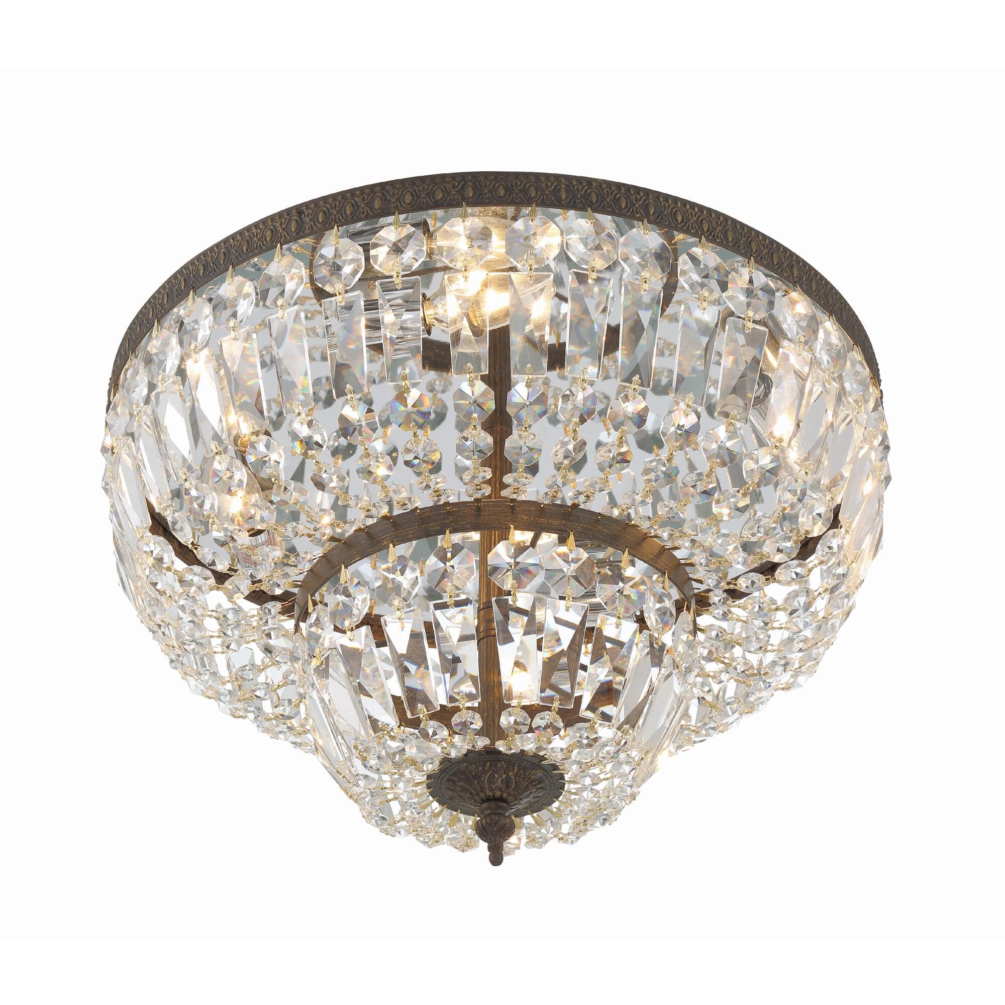 Ceiling Mount 18 Inch 4 Light Semi Flush Mount by Crystorama