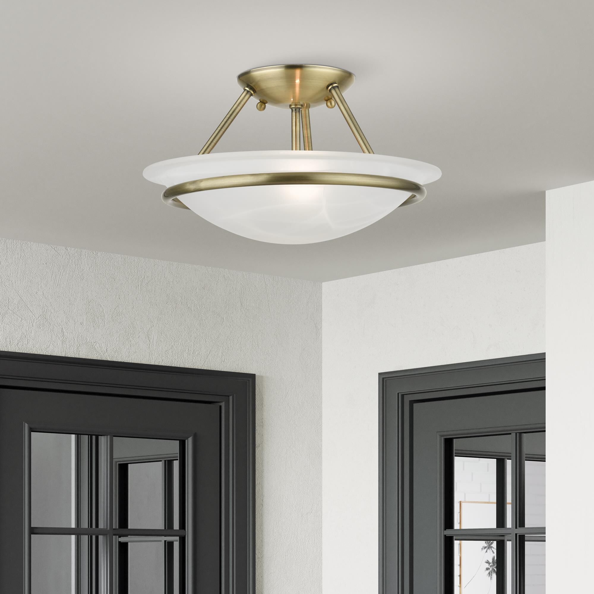 Newburgh 2 Light Semi Flush Mount by Livex Lighting