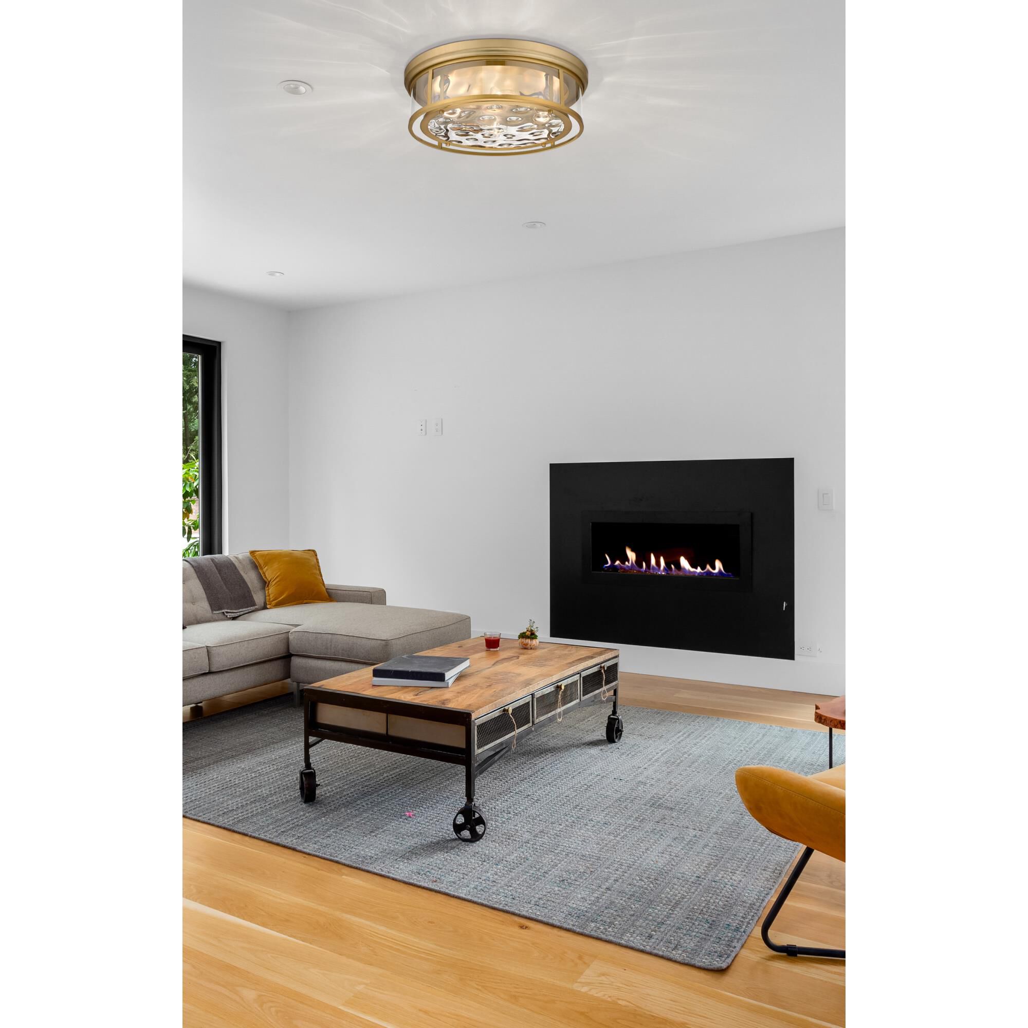 Shown in Olde Brass finish and Inner Clear Water and Outer Clear glass and No Shade shade