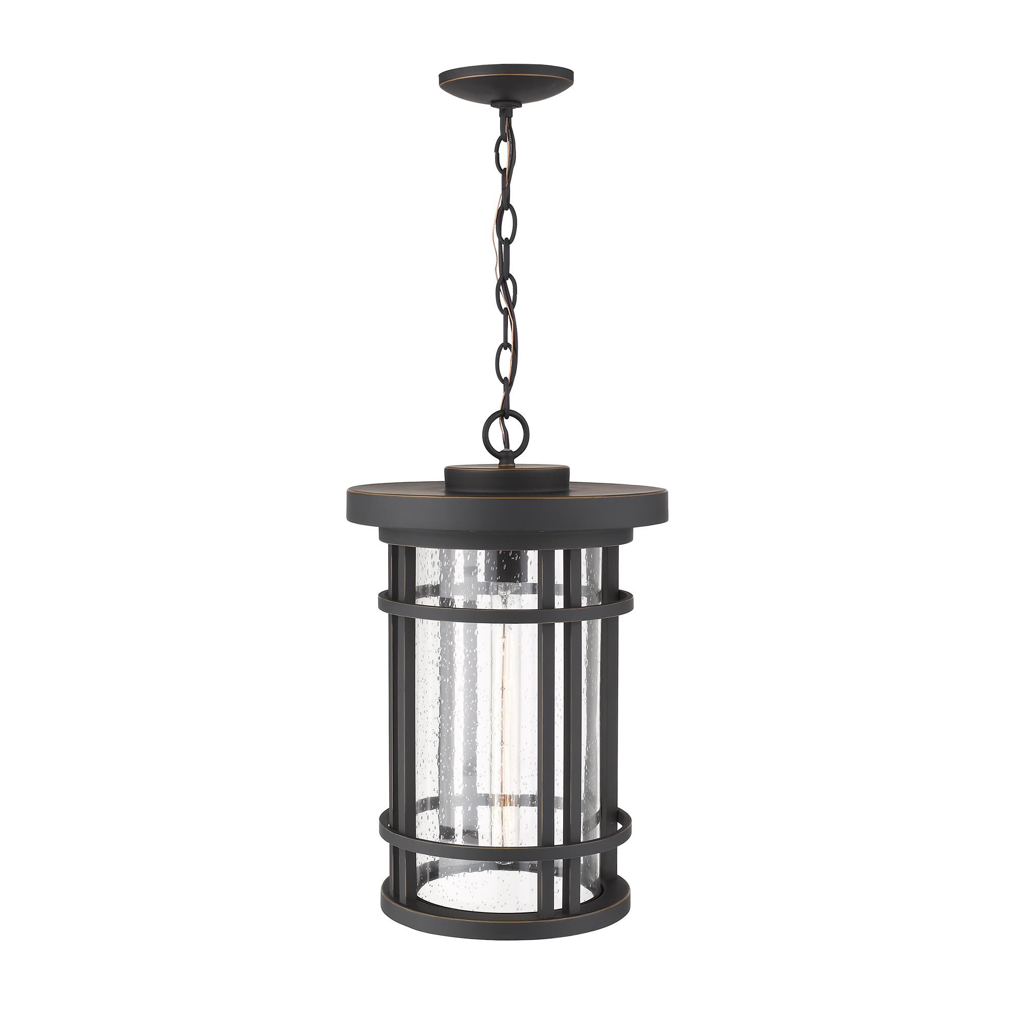 Shown in Oil Rubbed Bronze finish and Glass shade