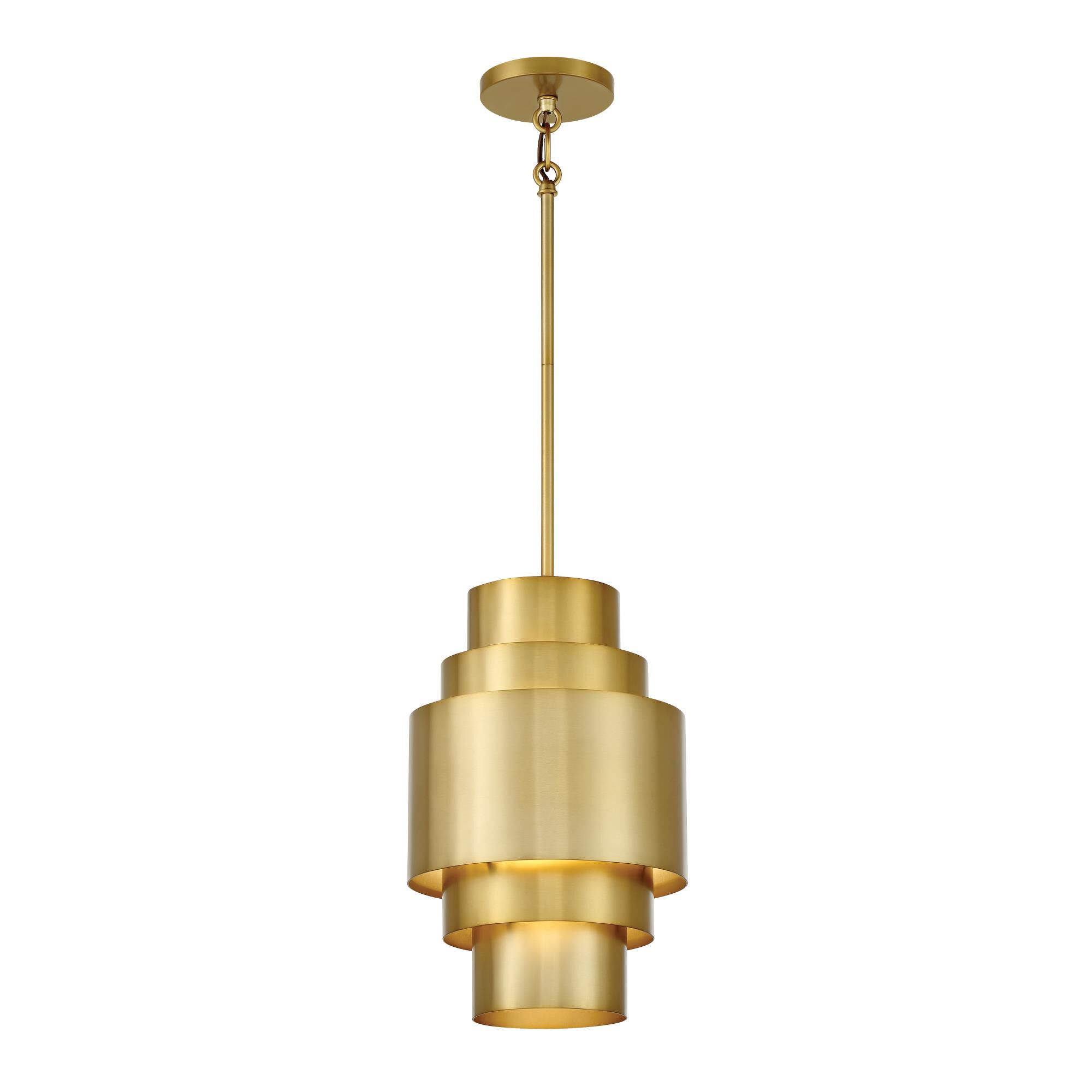 Shown in Soft Brass finish and Soft Brass shade