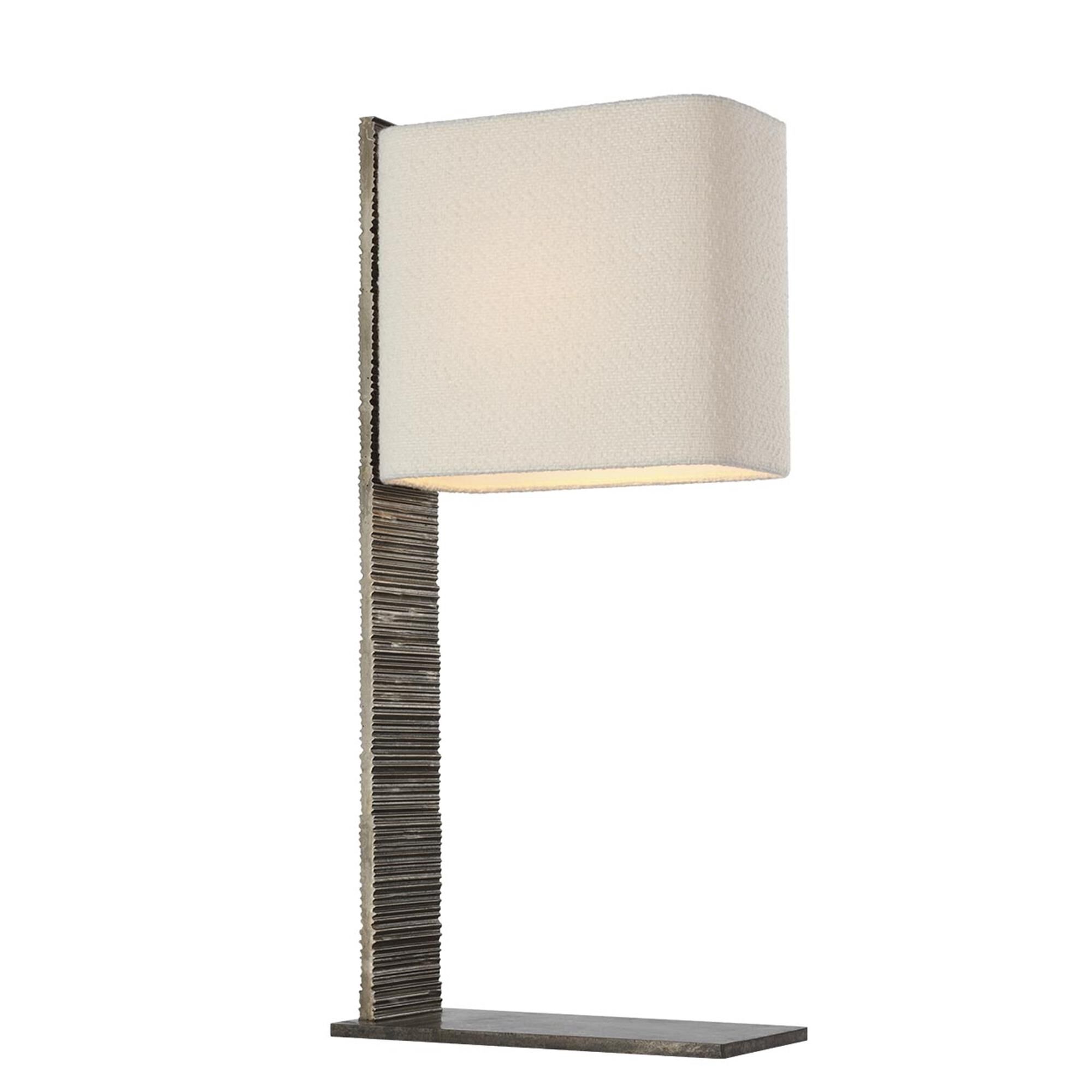 Shown in Ridged Graphite finish and Boucle Rectangle shade