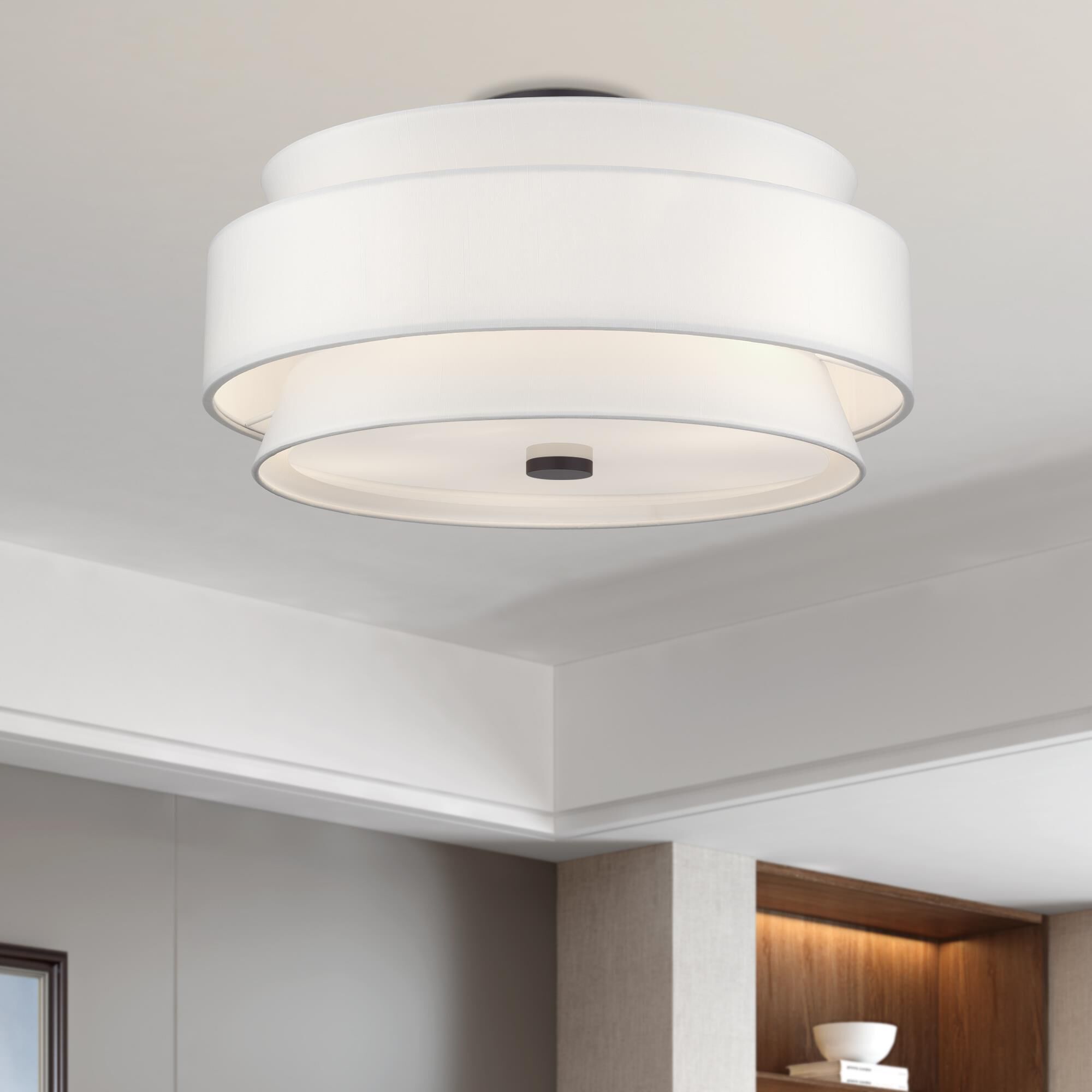 Fontana 21 Inch Semi Flush Mount by Livex Lighting