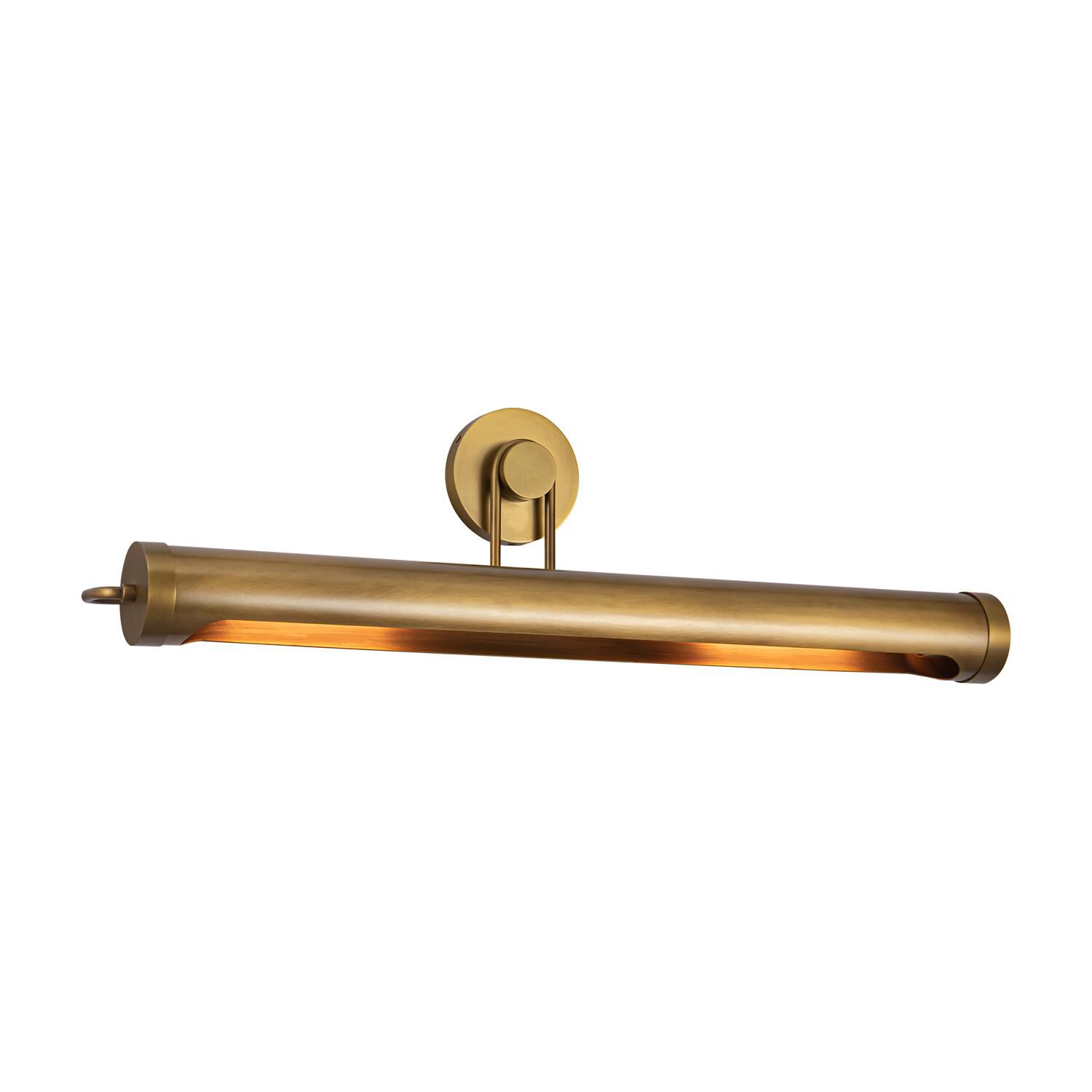 Shown in Vintage Brass finish and Steel shade