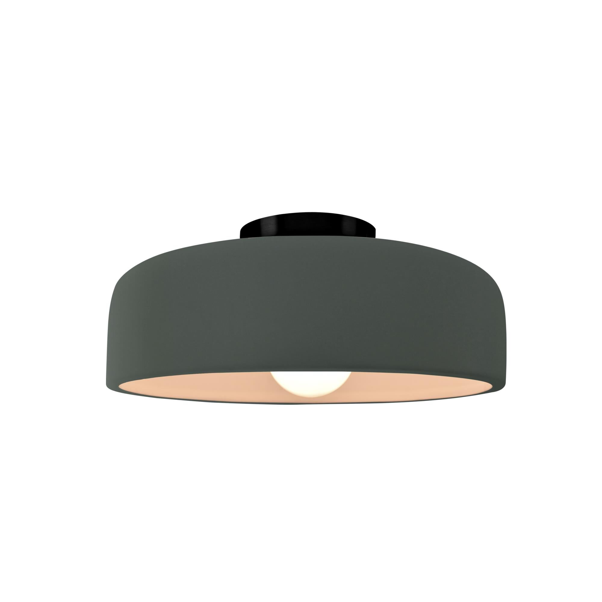 Shown in Matte Black finish and Pewter Green shade