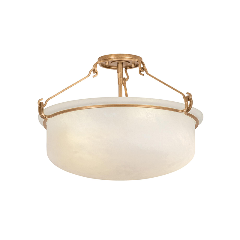 Lowerre 22 Inch 3 Light Semi Flush Mount by Hudson Valley Lighting