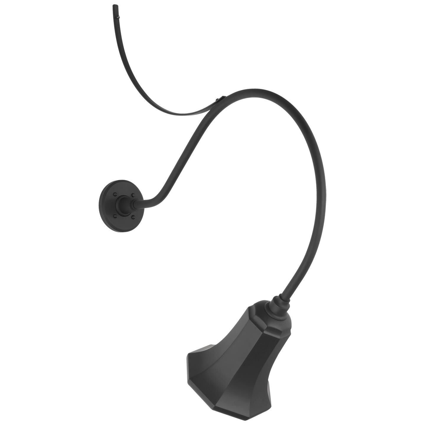 Shown in Matte Black finish and Black shade