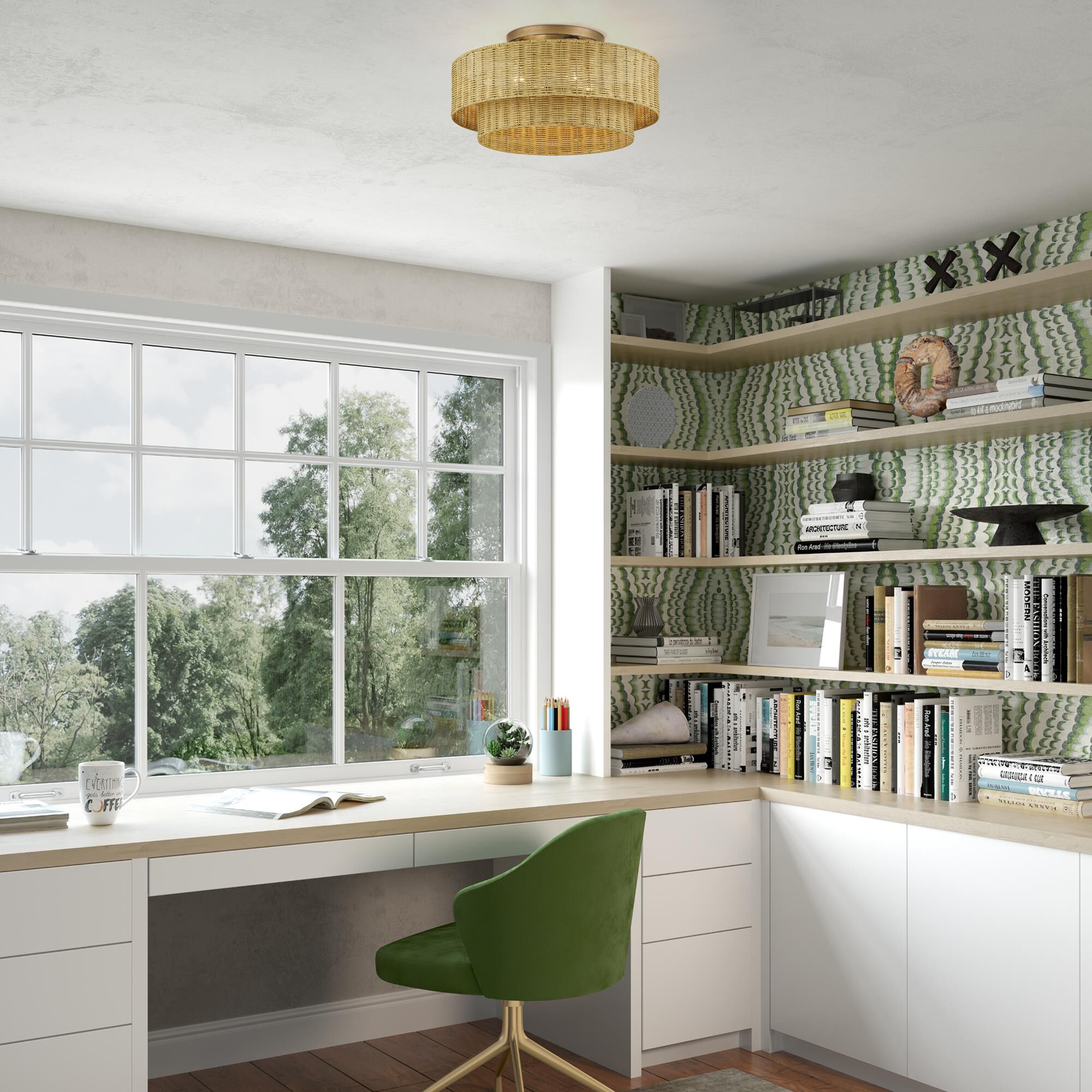 Weavington 21 Inch Semi Flush Mount by Livex Lighting