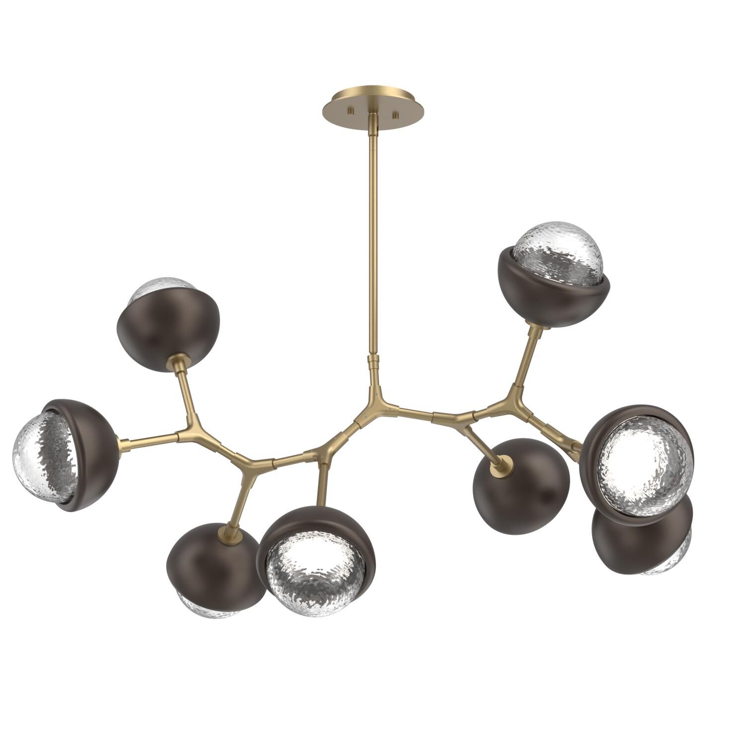Levi Wilson Cabochon 38 Inch Linear Suspension Light by Hammerton Studio