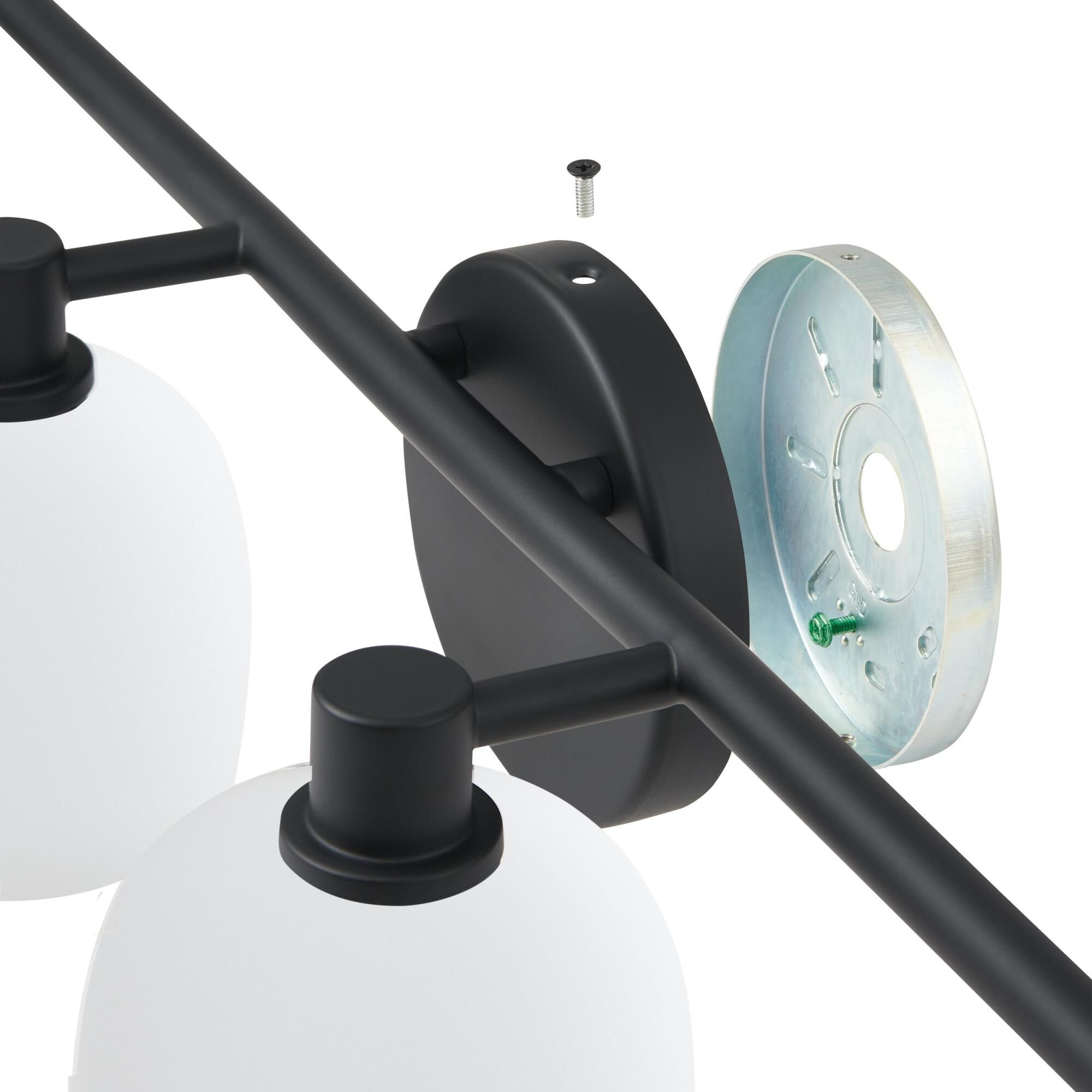 Shown in Matte Black finish and Etched Opal glass