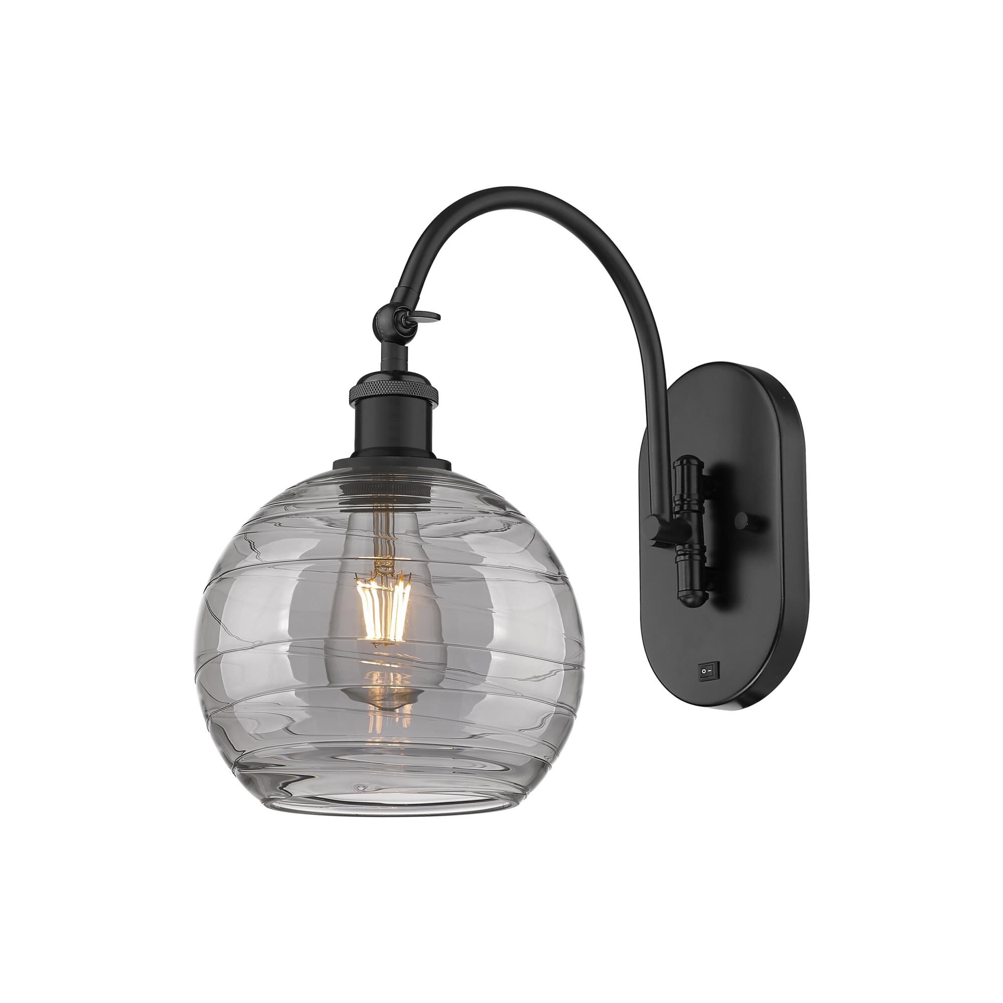 Bruno Marashlian Athens Deco Swirl 8 Inch Wall Swing Lamp by Innovations Lighting