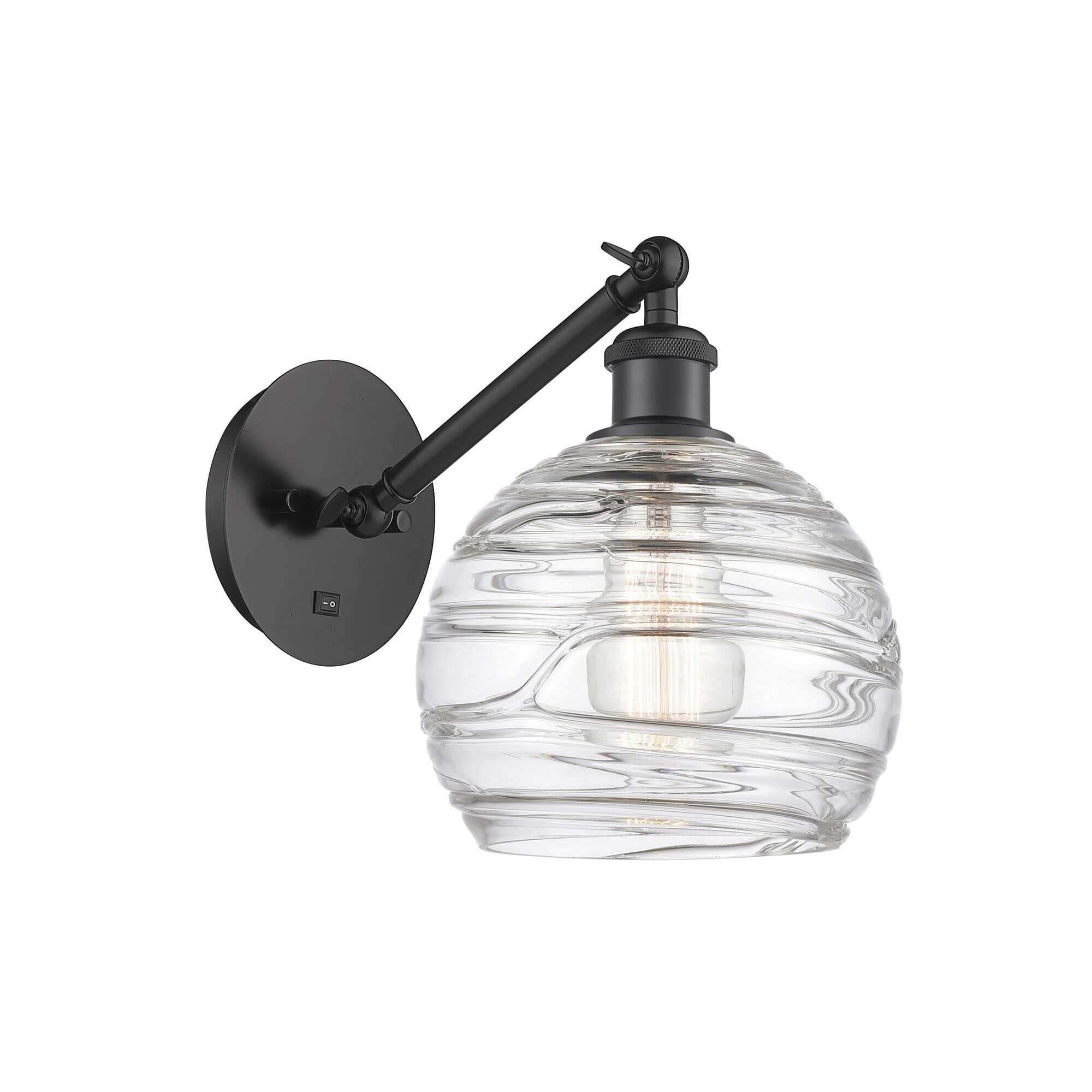Bruno Marashlian Athens Deco Swirl 8 Inch Wall Swing Lamp by Innovations Lighting
