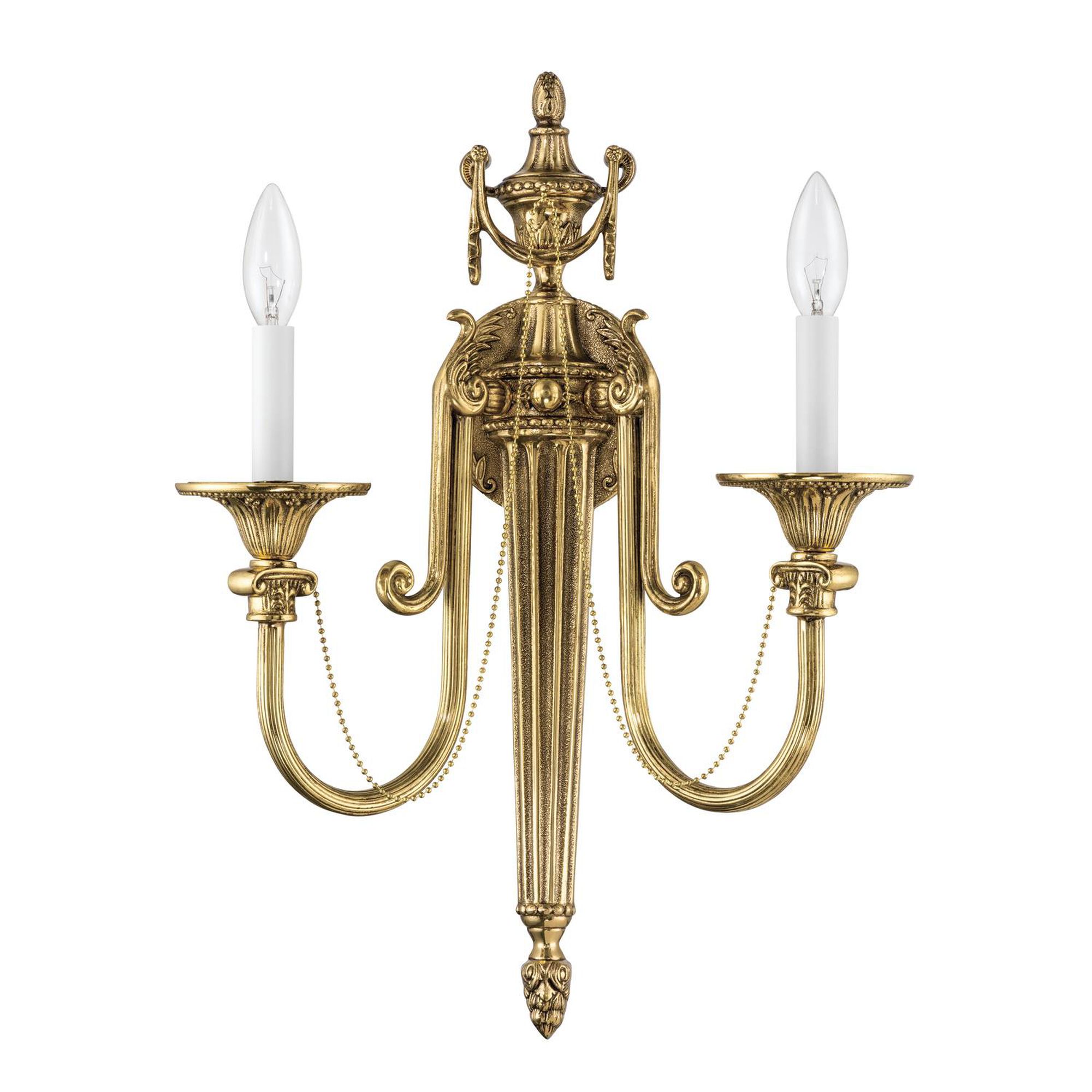 Cast Brass Wall Mount 20 Inch 2 Light Bath Vanity Light,