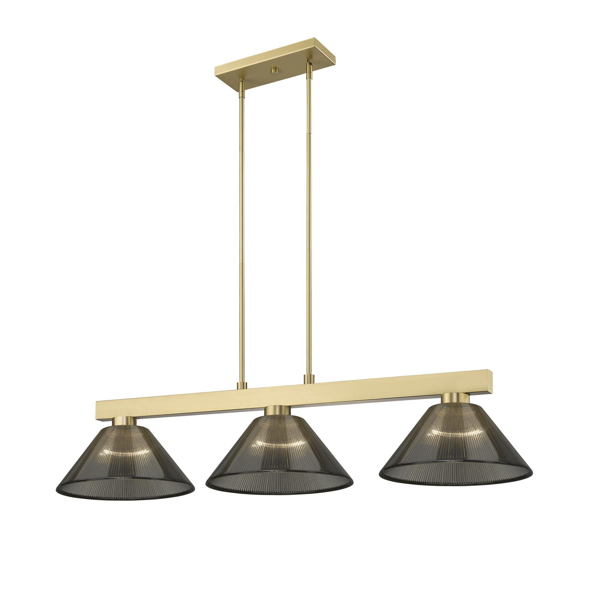 Shown in Modern Gold finish and Smoke glass and Smoke shade